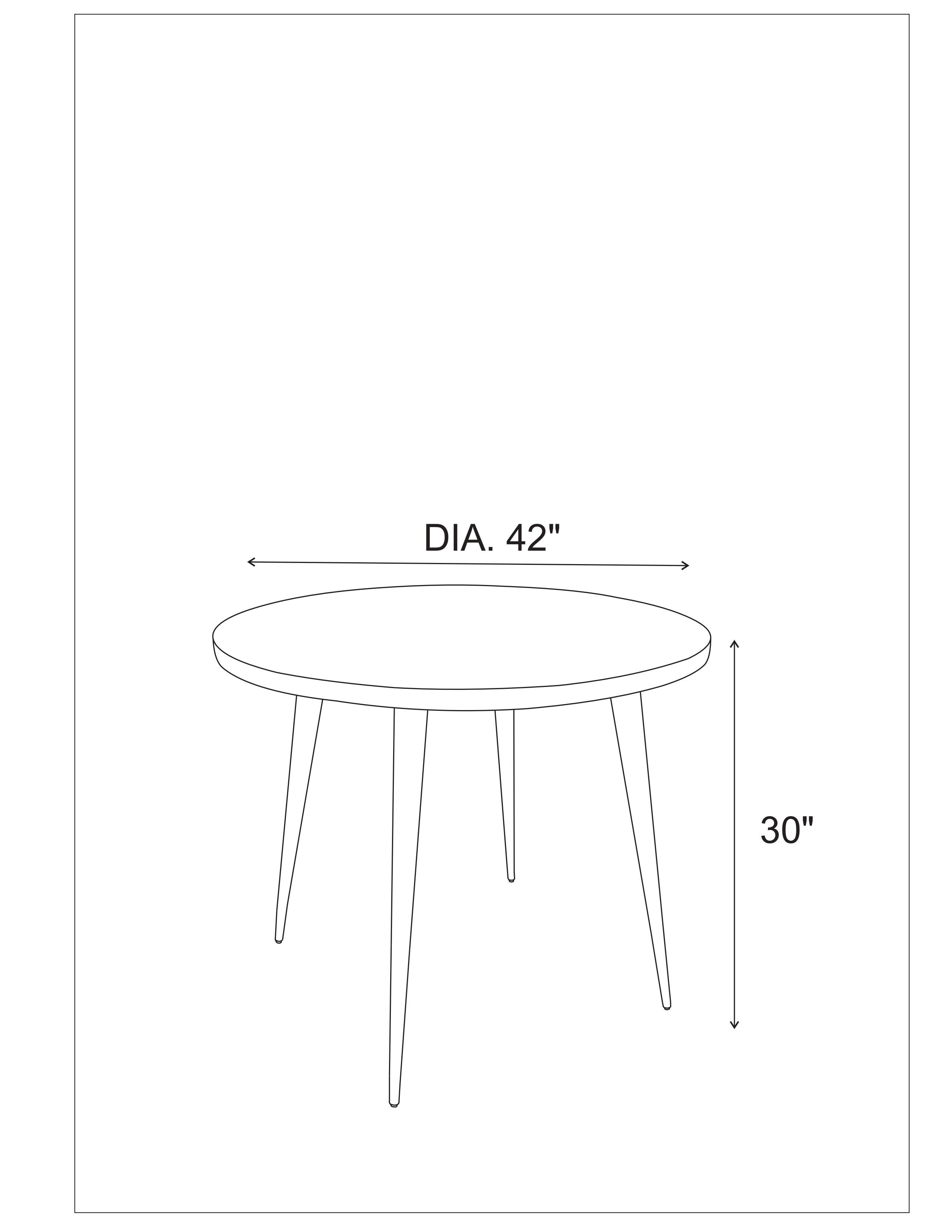 Magnolia Solid Wood Round Dining Table (42") - Walnut