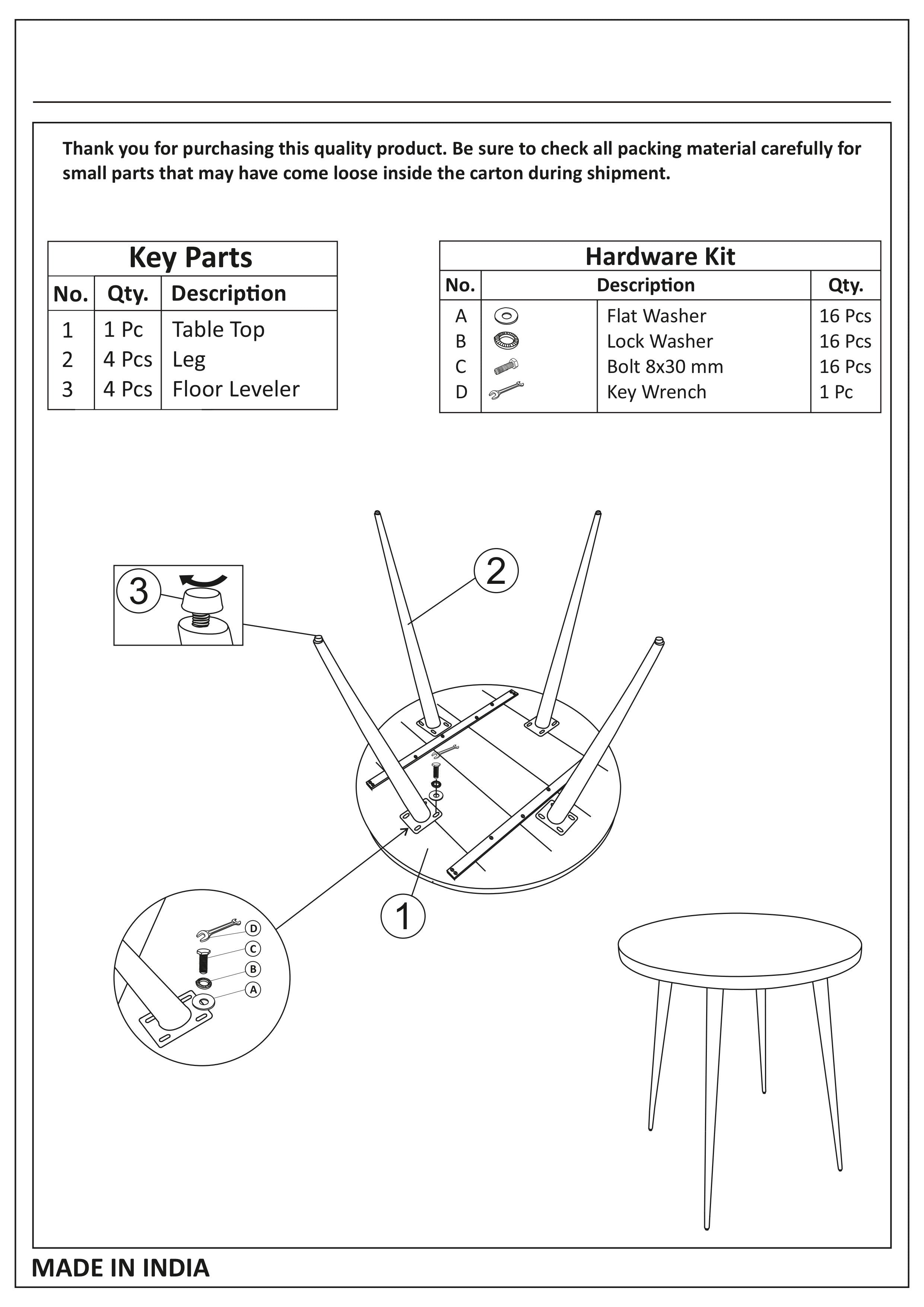 Magnolia Solid Wood Round Bar Table (42") - Walnut