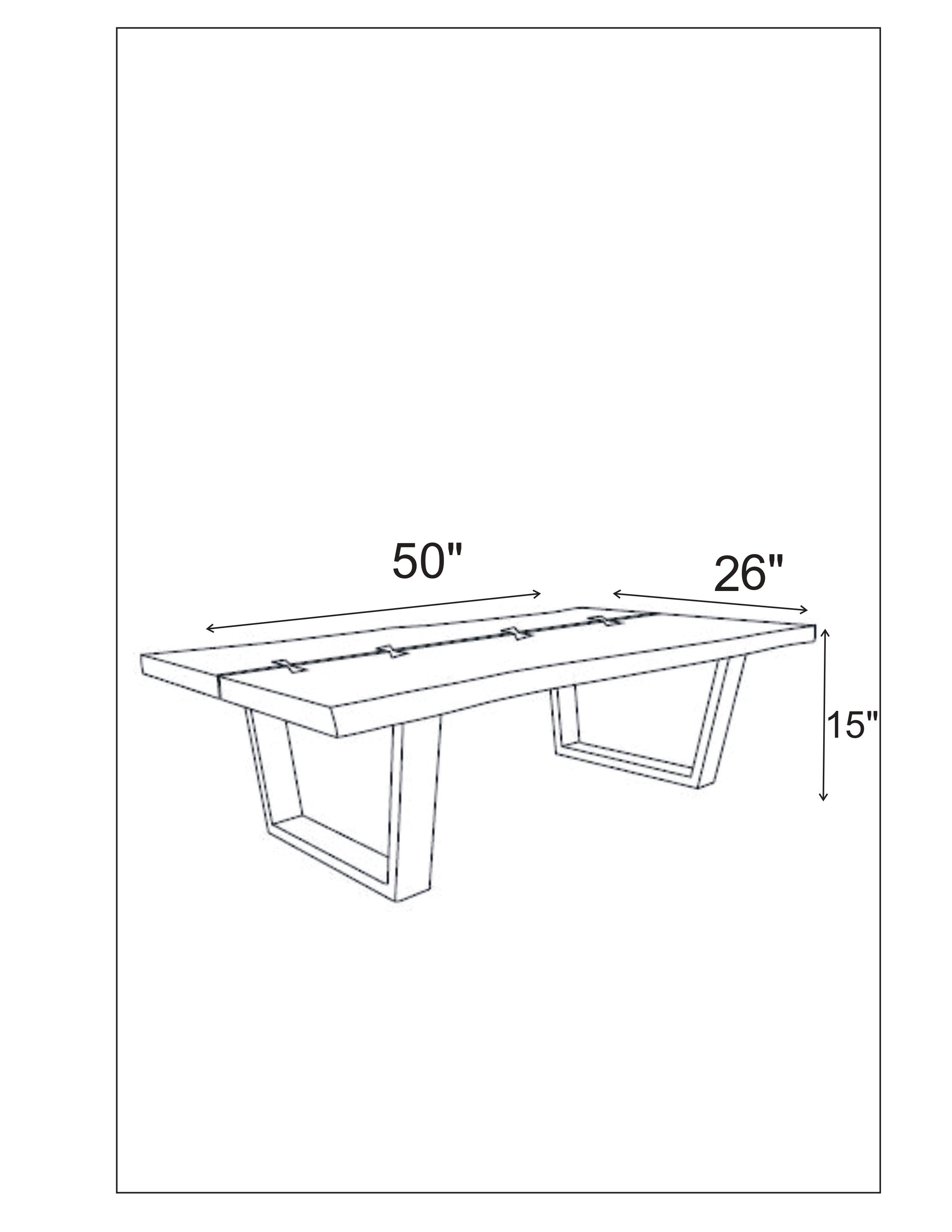 Elm Live Edged Coffee Table (50") - Natural