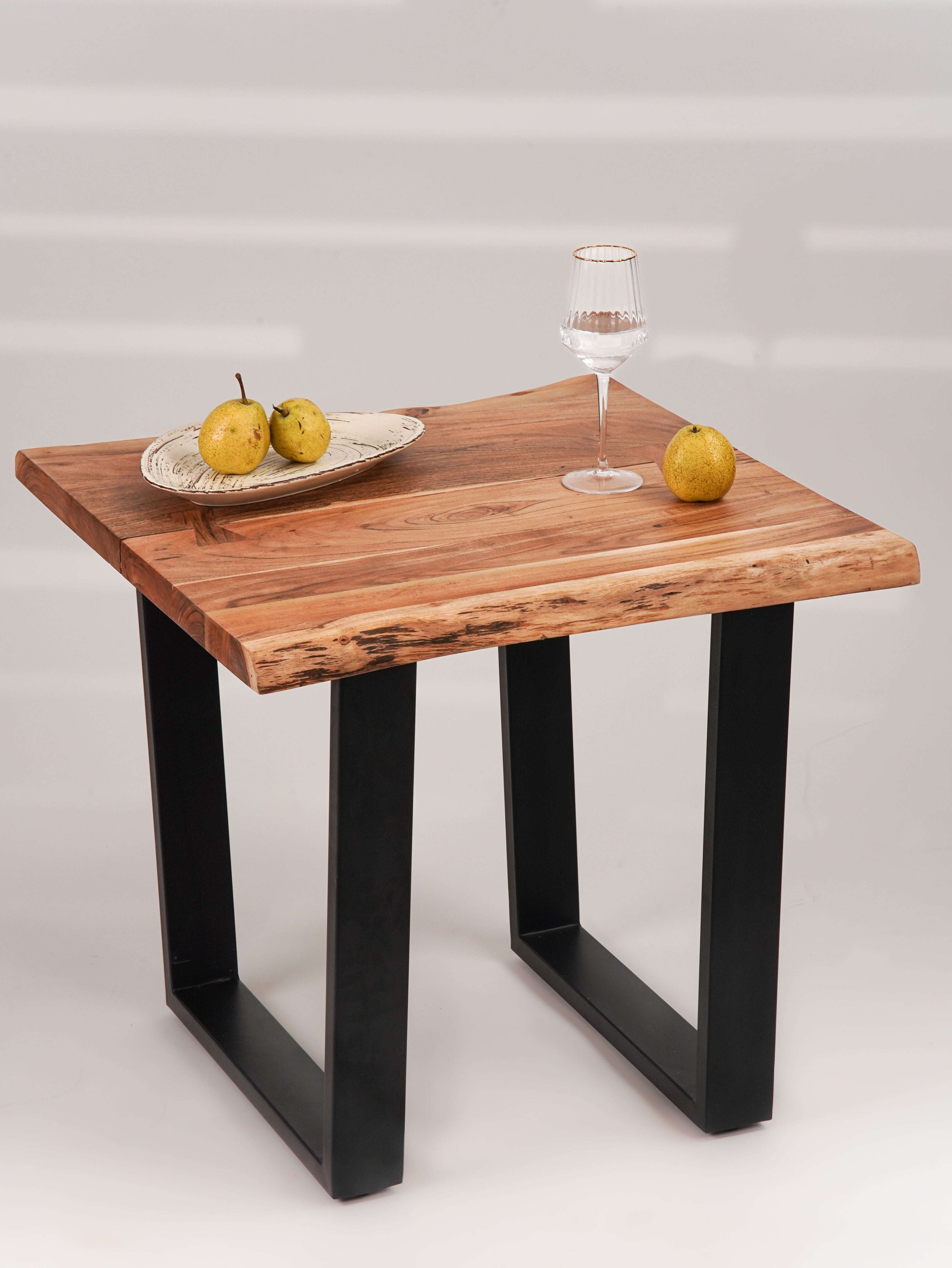 Elm Live Edged Side Table (26") - Natural