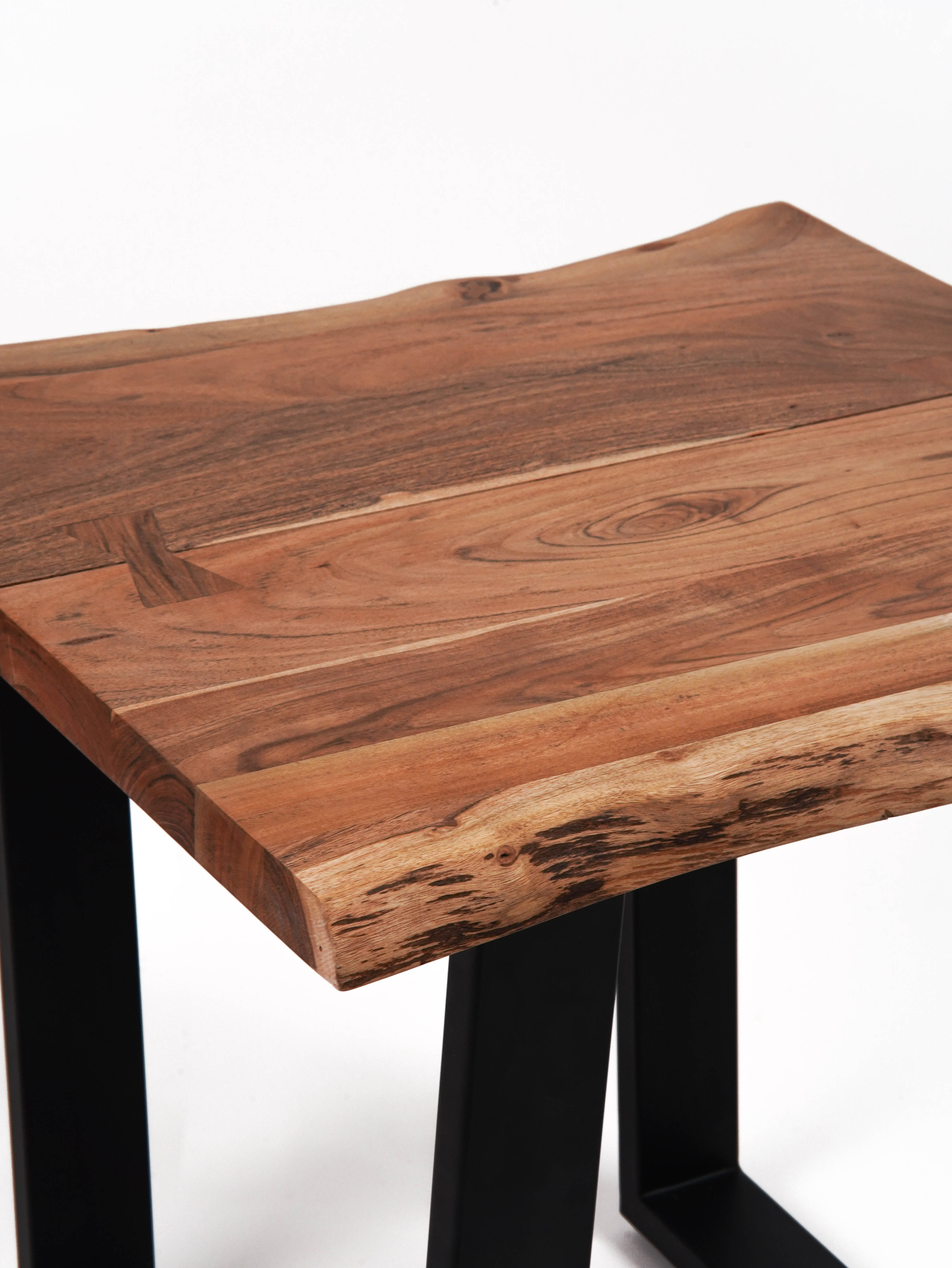 Elm Live Edged Side Table (26") - Natural