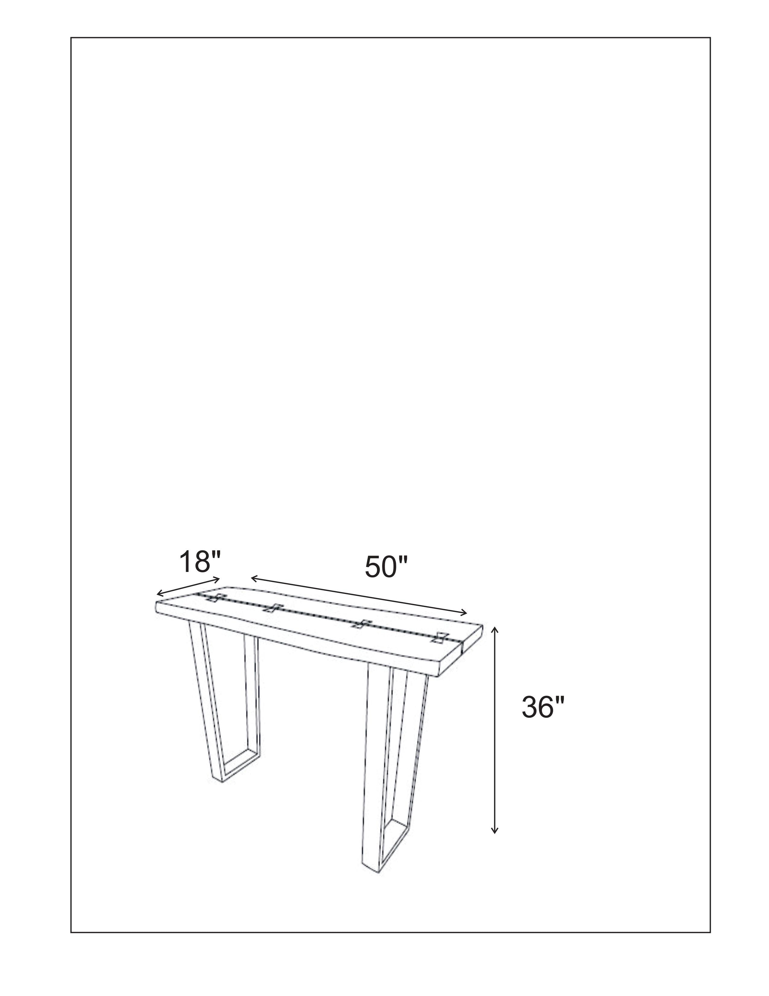 Elm Live Edged Console Table (50") - Natural