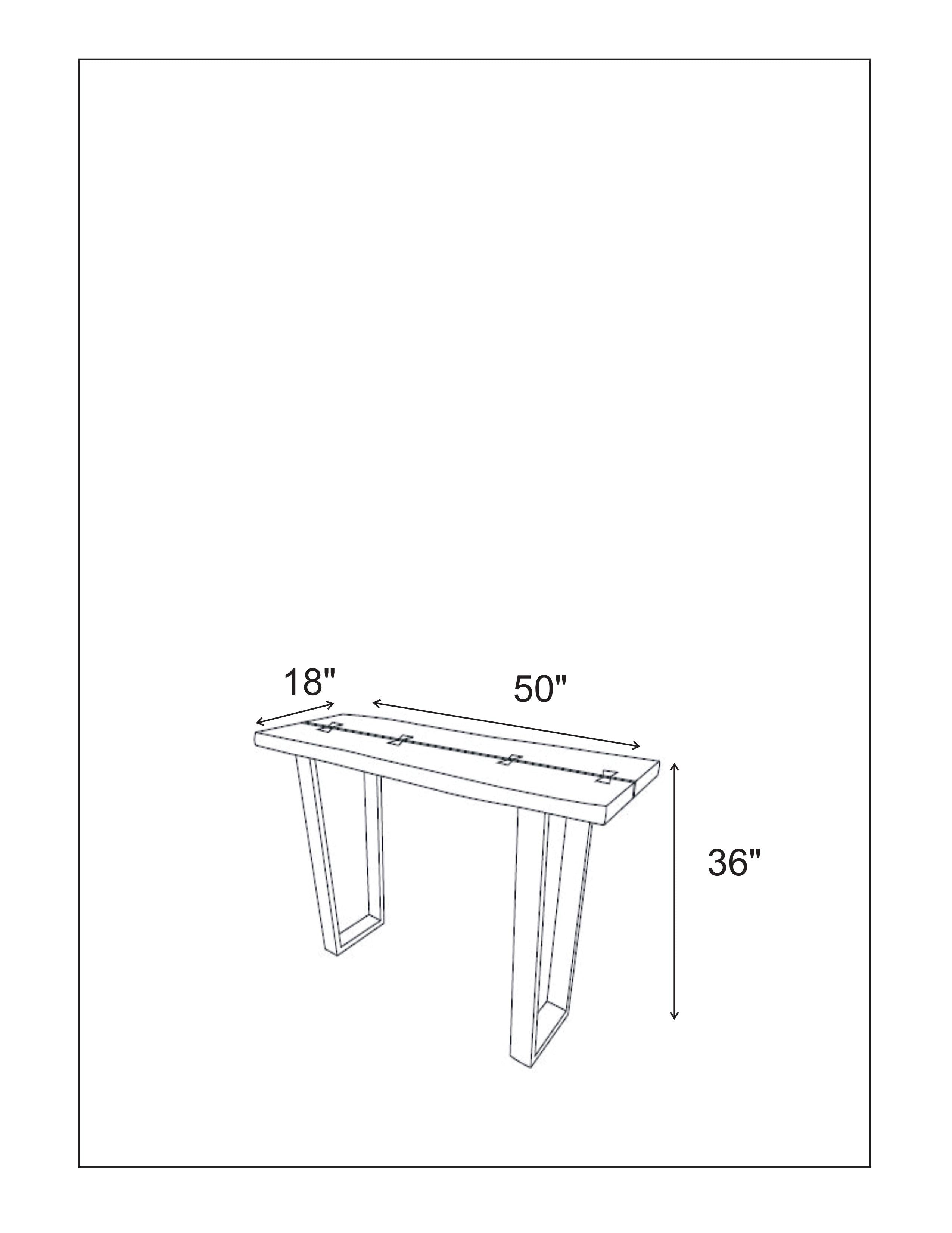 Elm Live Edged Console Table (50") - Aston Rustic