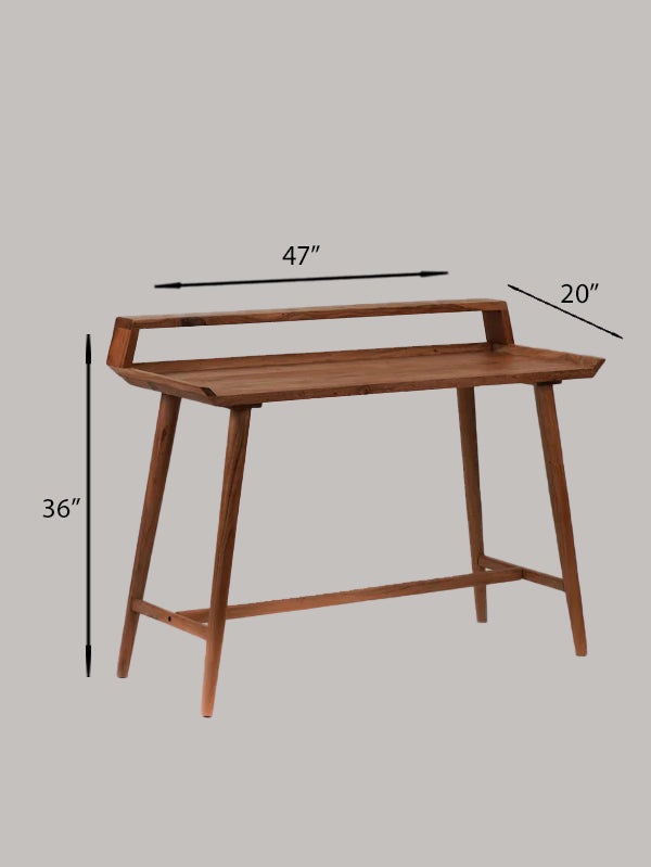 Zenith Solid Acacia Wood Desk - Natural