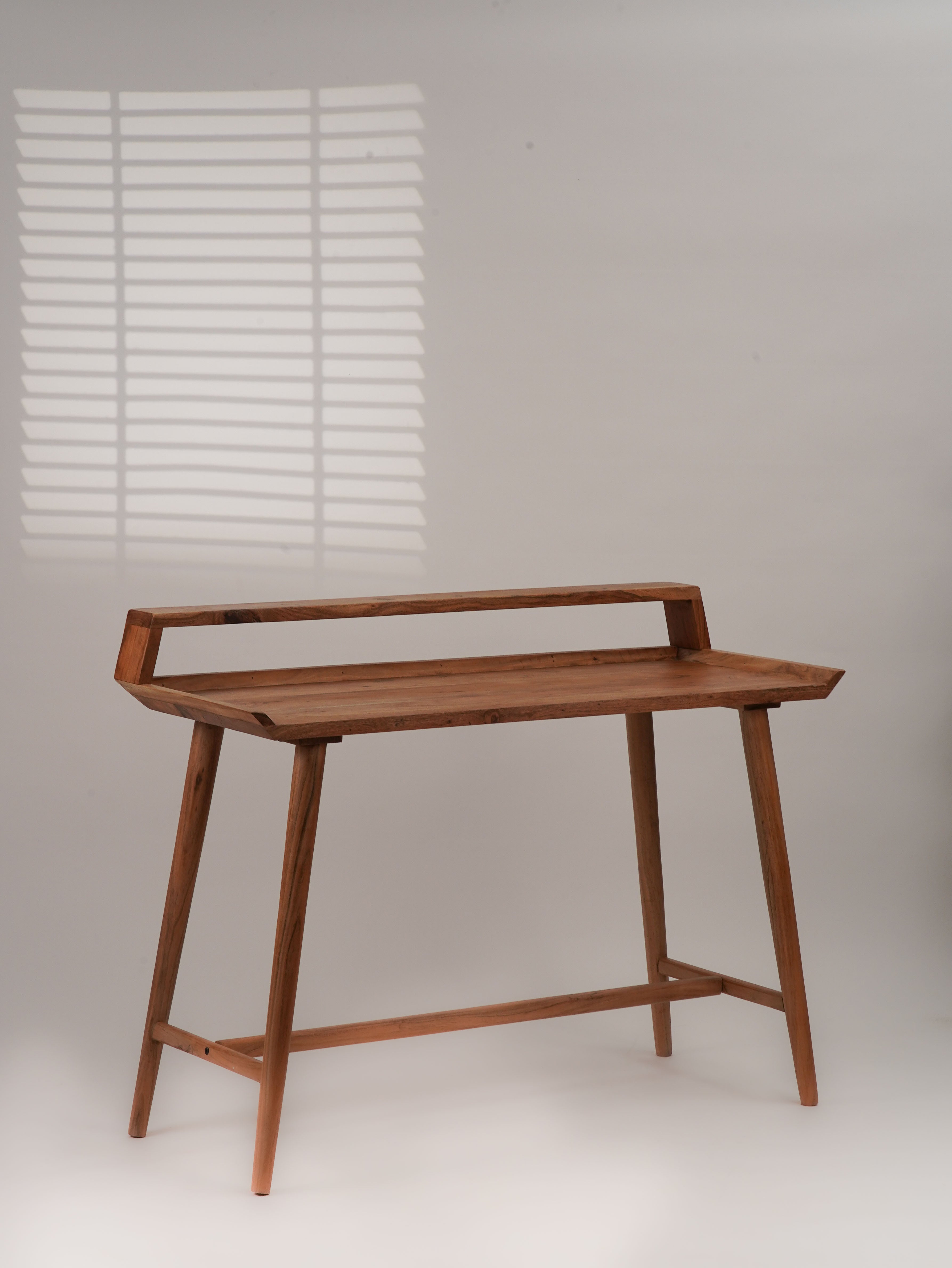 Zenith Solid Acacia Wood Desk - Natural