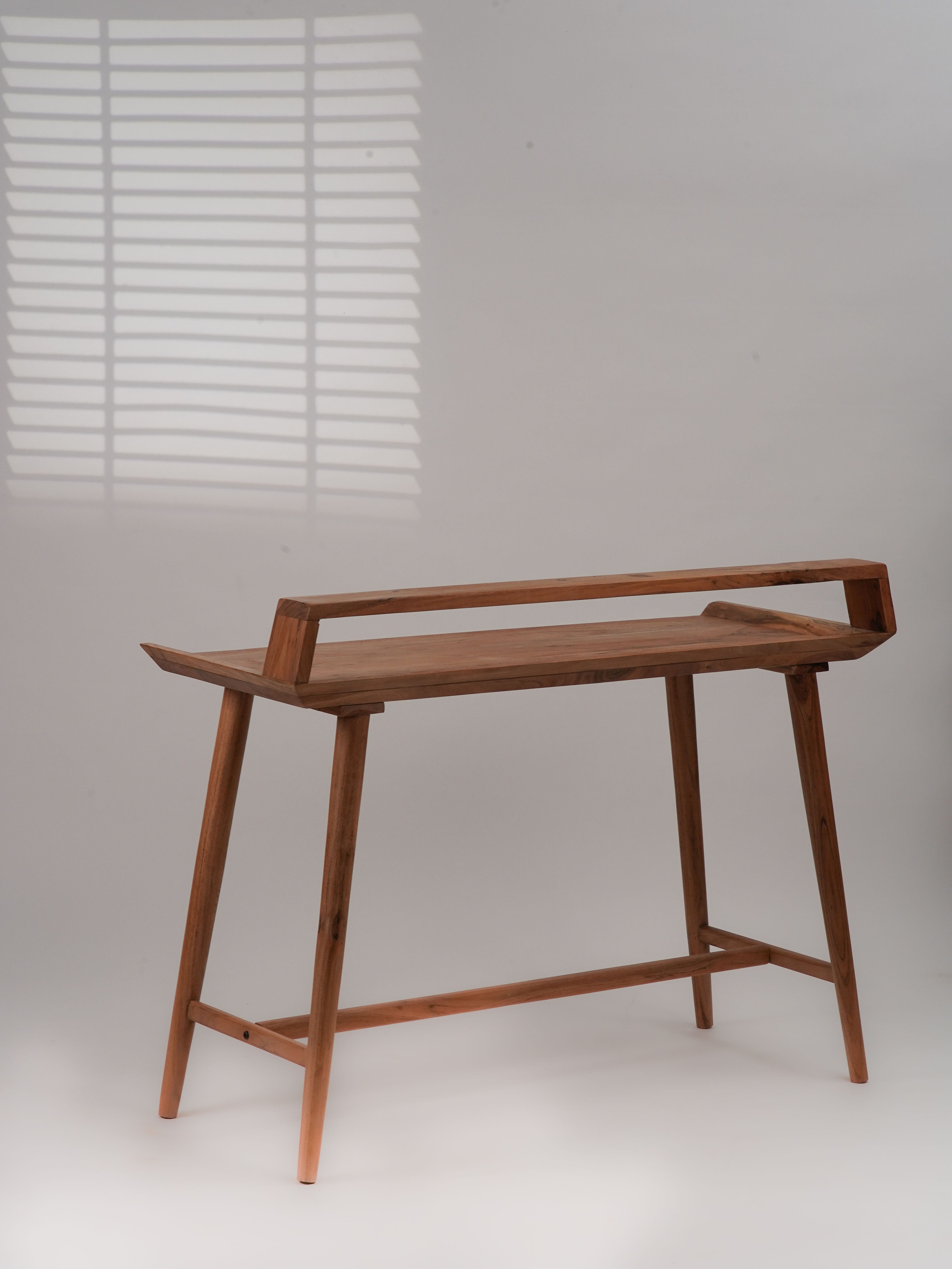 Zenith Solid Acacia Wood Desk - Natural