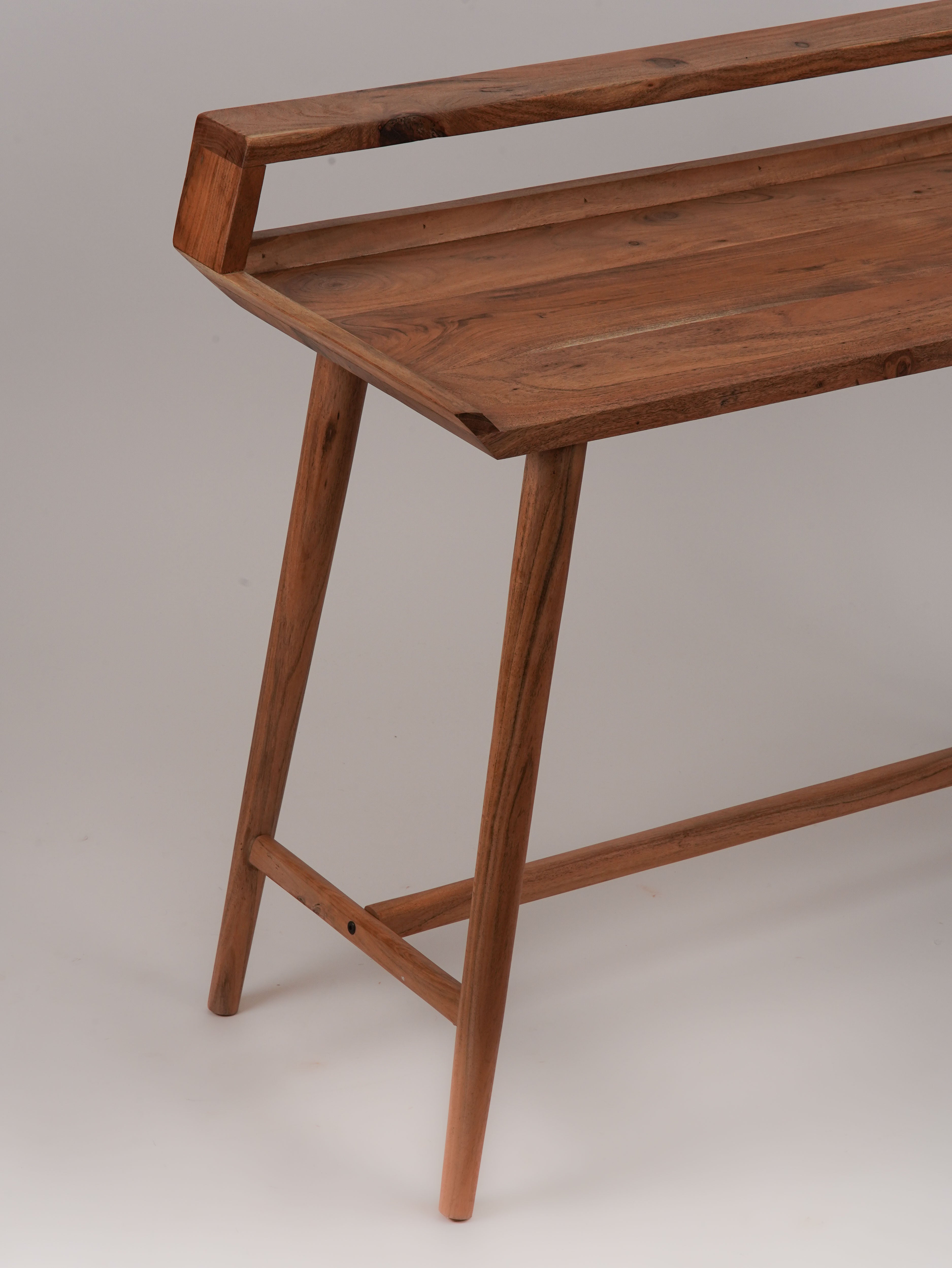 Zenith Solid Acacia Wood Desk - Natural