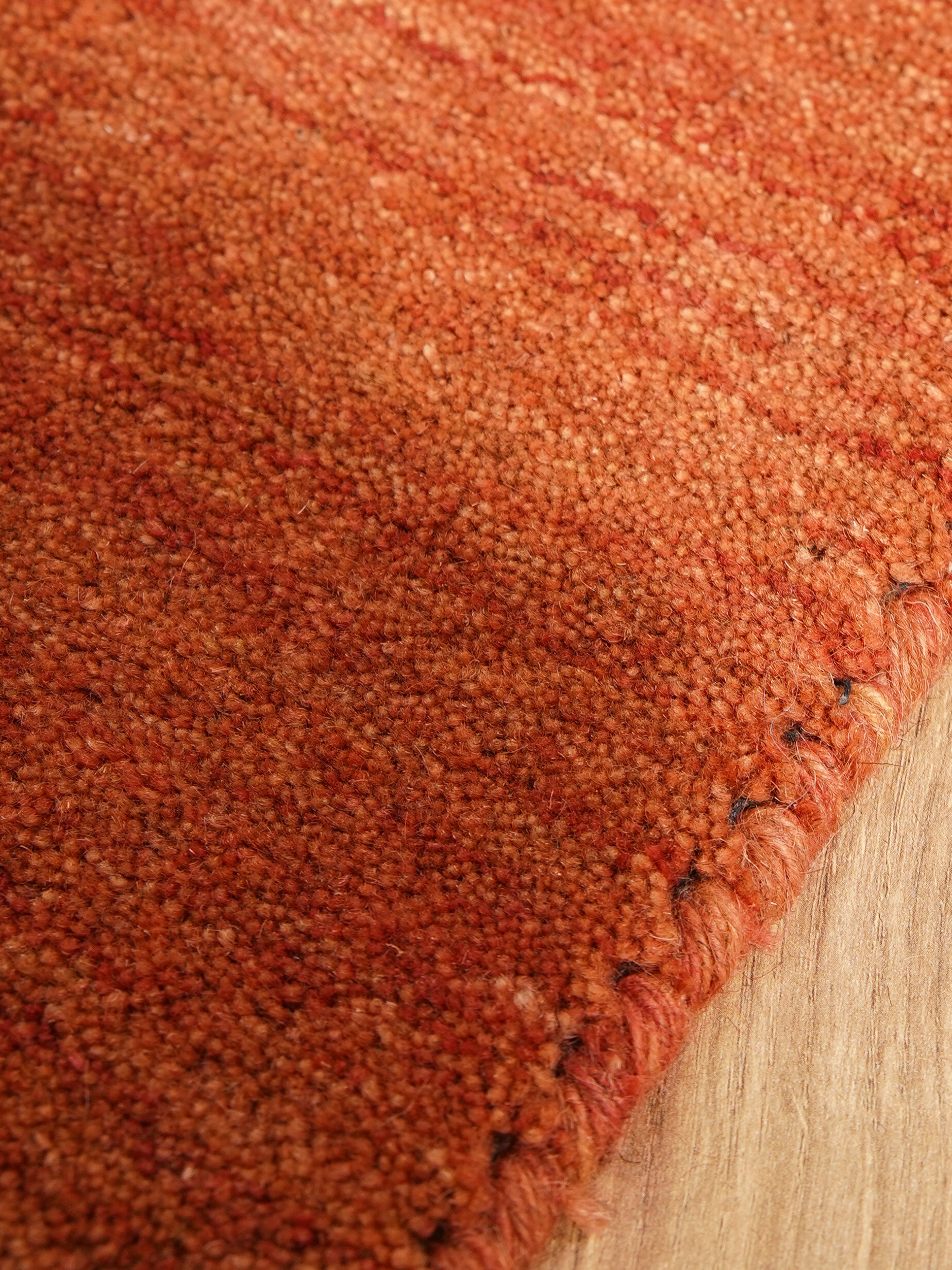 Plain Hand Knotted Wool Rug