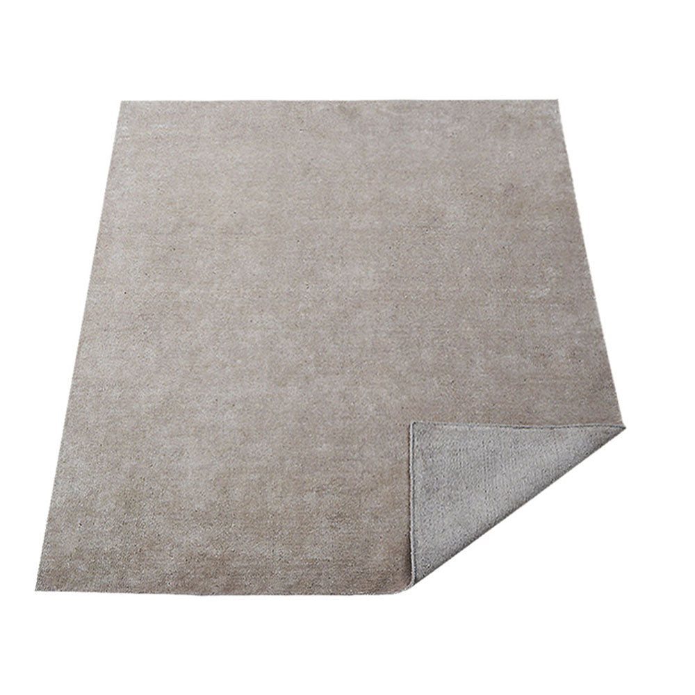 Solid Hand Knotted Silk Rug