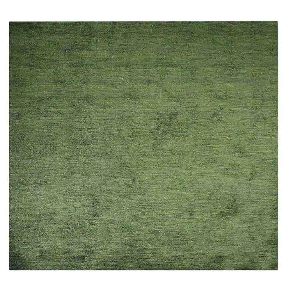 Solid Hand Knotted Silk Rug