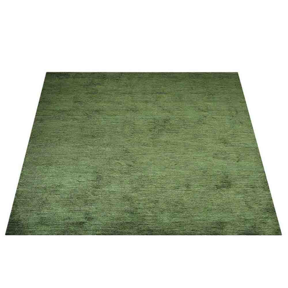 Solid Hand Knotted Silk Rug
