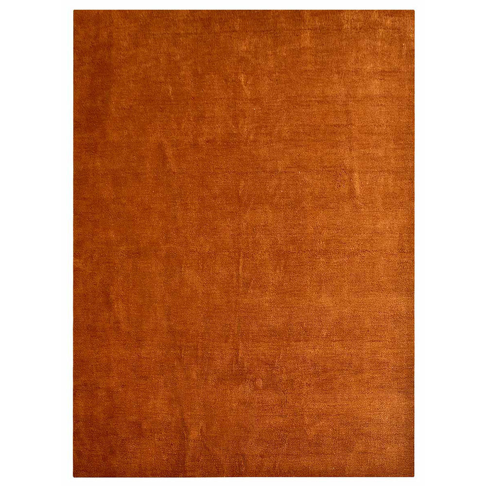 Solid Hand Knotted Silk Rug