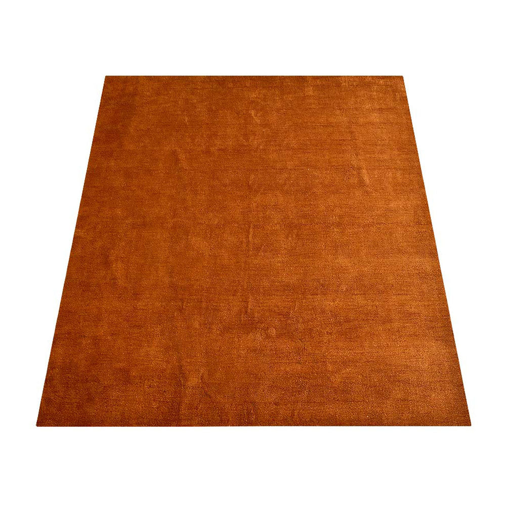 Solid Hand Knotted Silk Rug