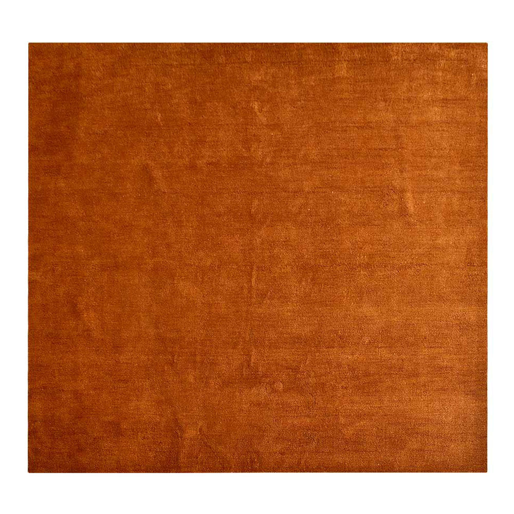 Solid Hand Knotted Silk Rug