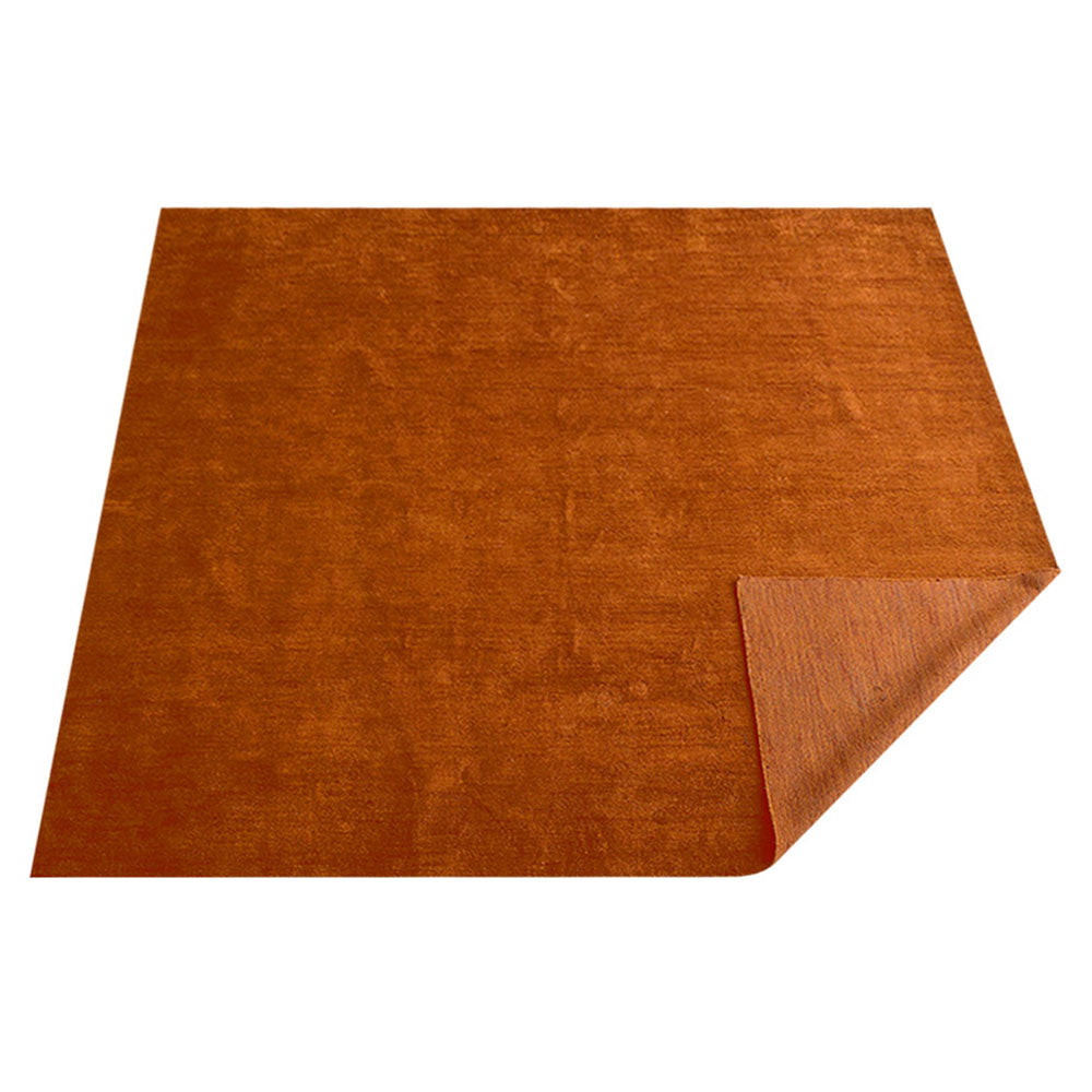 Solid Hand Knotted Silk Rug