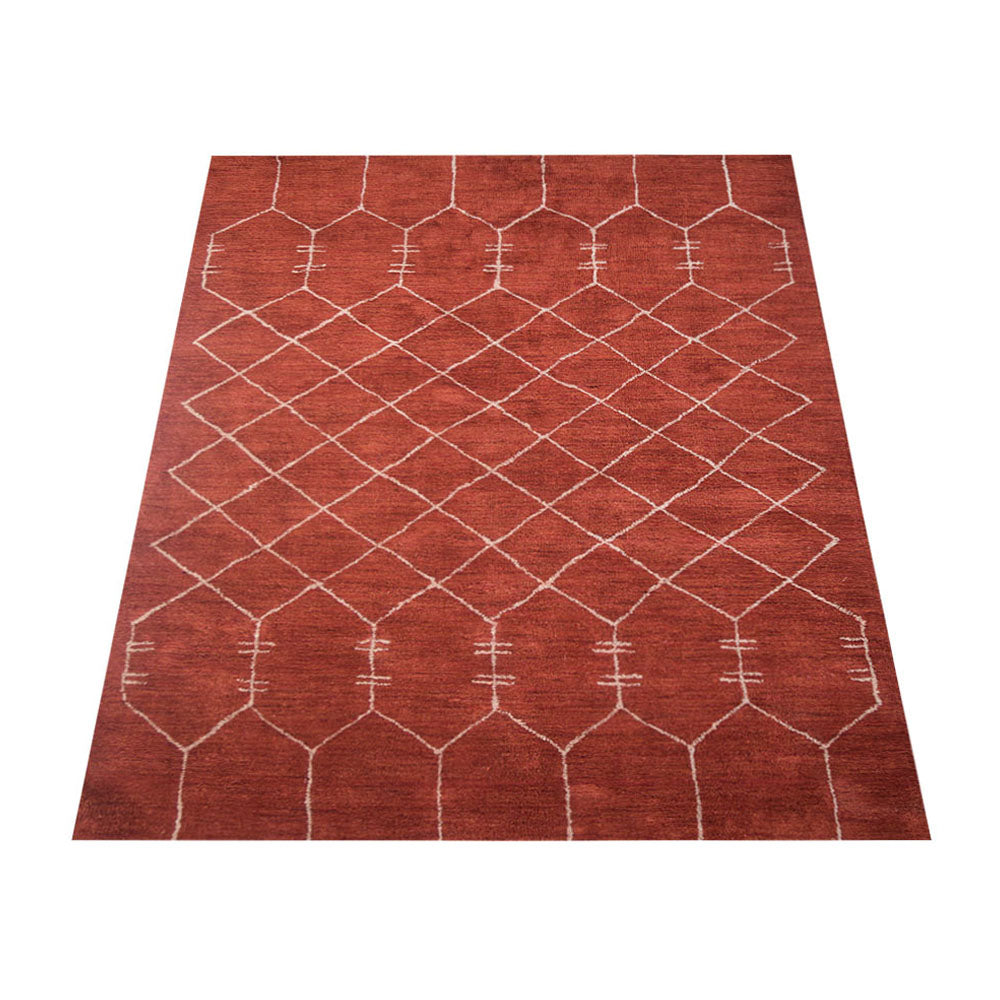 Vedika Hand Knotted Silk Blue Area Rug