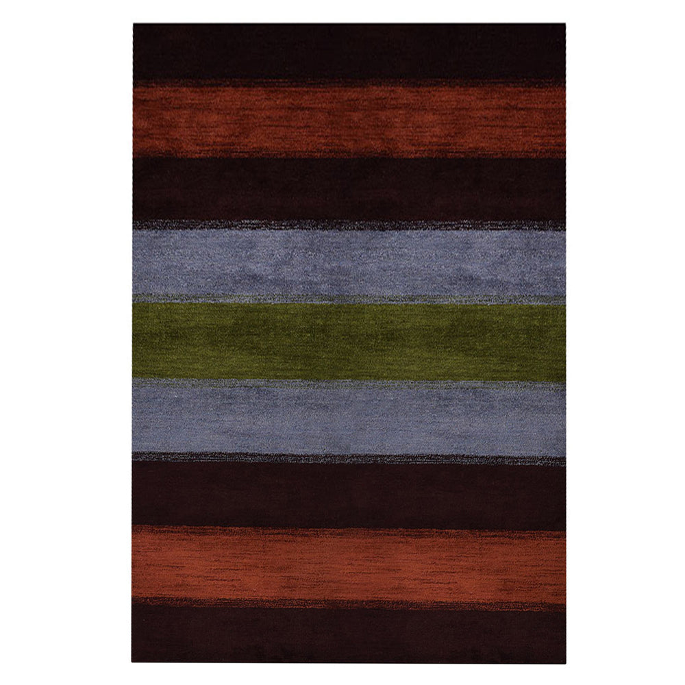 Lines Hand Knotted Silk & Wool Rug