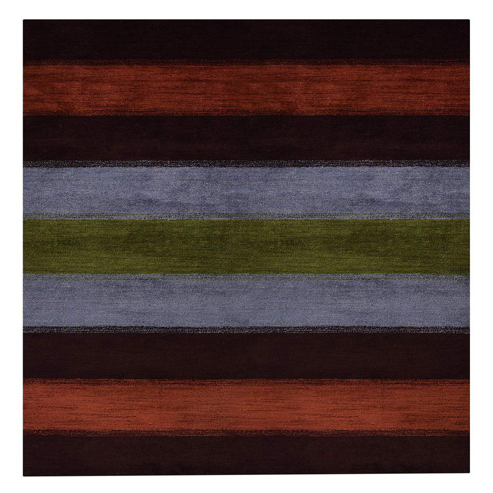 Lines Hand Knotted Silk & Wool Rug