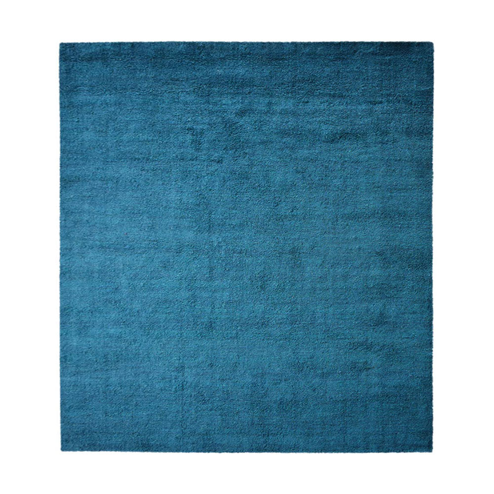 Solid Hand Knotted Silk & Wool Rug