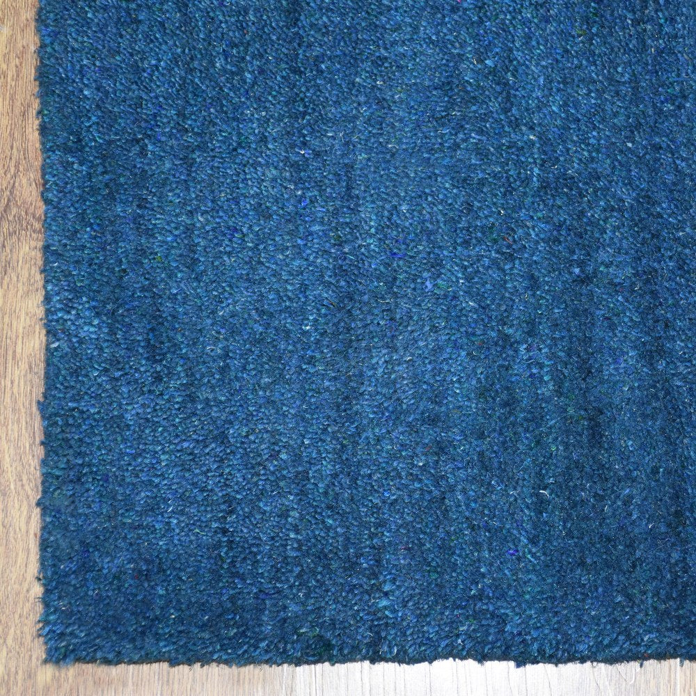 Solid Hand Knotted Silk & Wool Rug