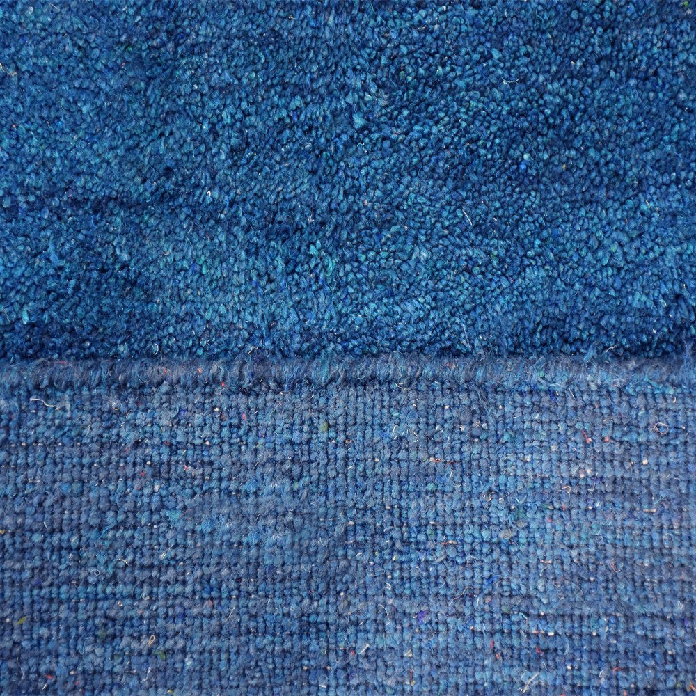 Solid Hand Knotted Silk & Wool Rug