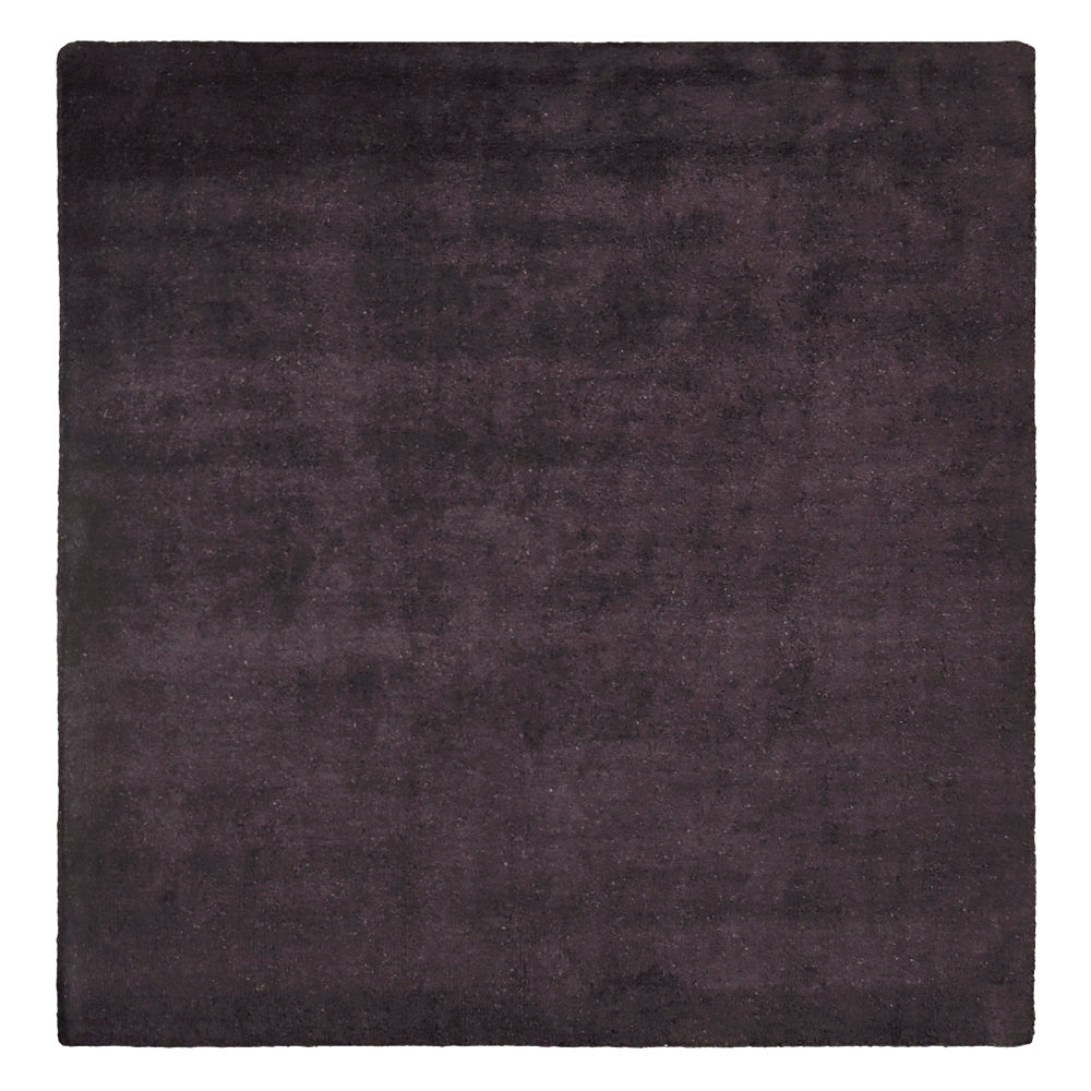Solid Hand Knotted Silk & Wool Rug