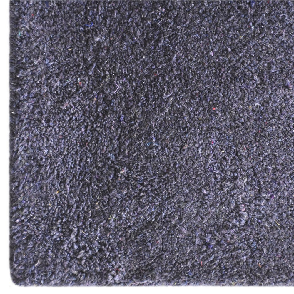Solid Hand Knotted Silk & Wool Rug
