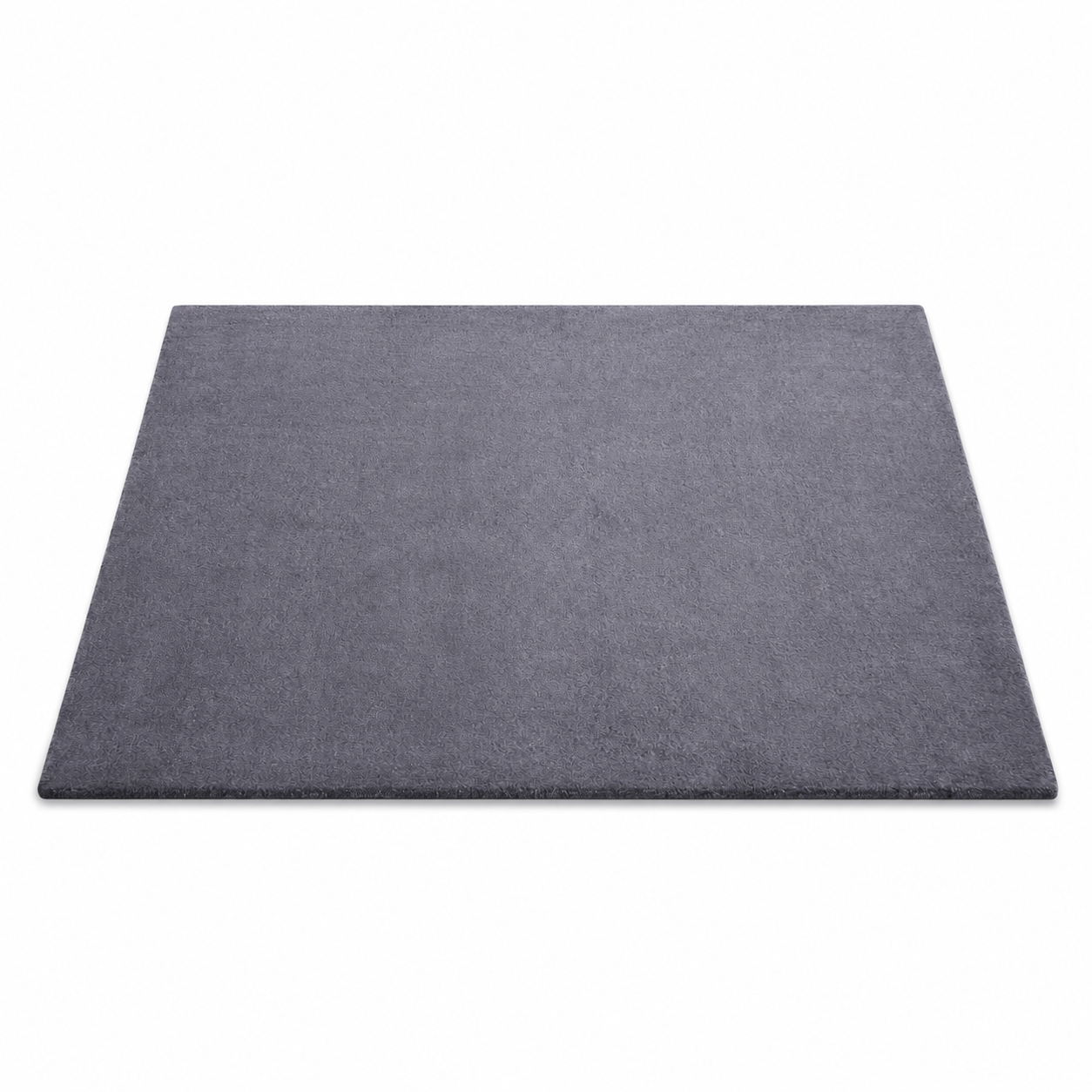 Solid Hand Knotted Silk & Wool Rug
