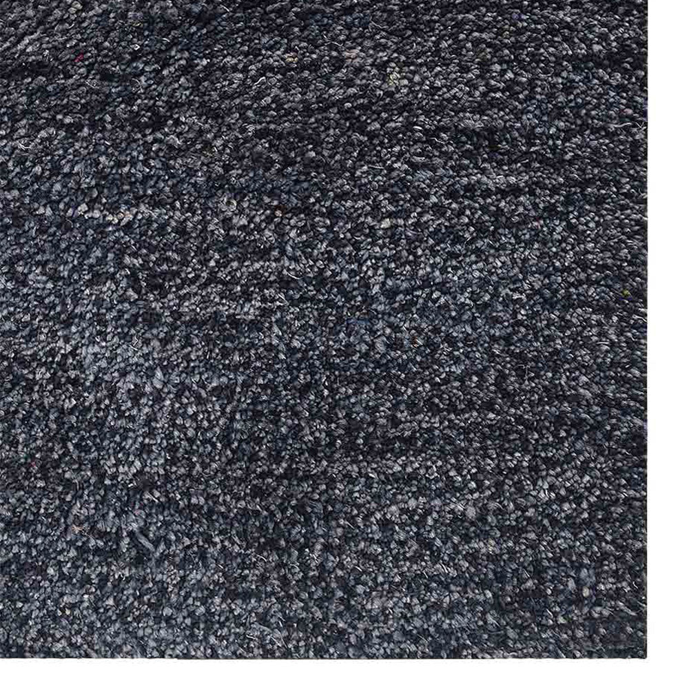 Solid Hand Knotted Silk & Wool Rug