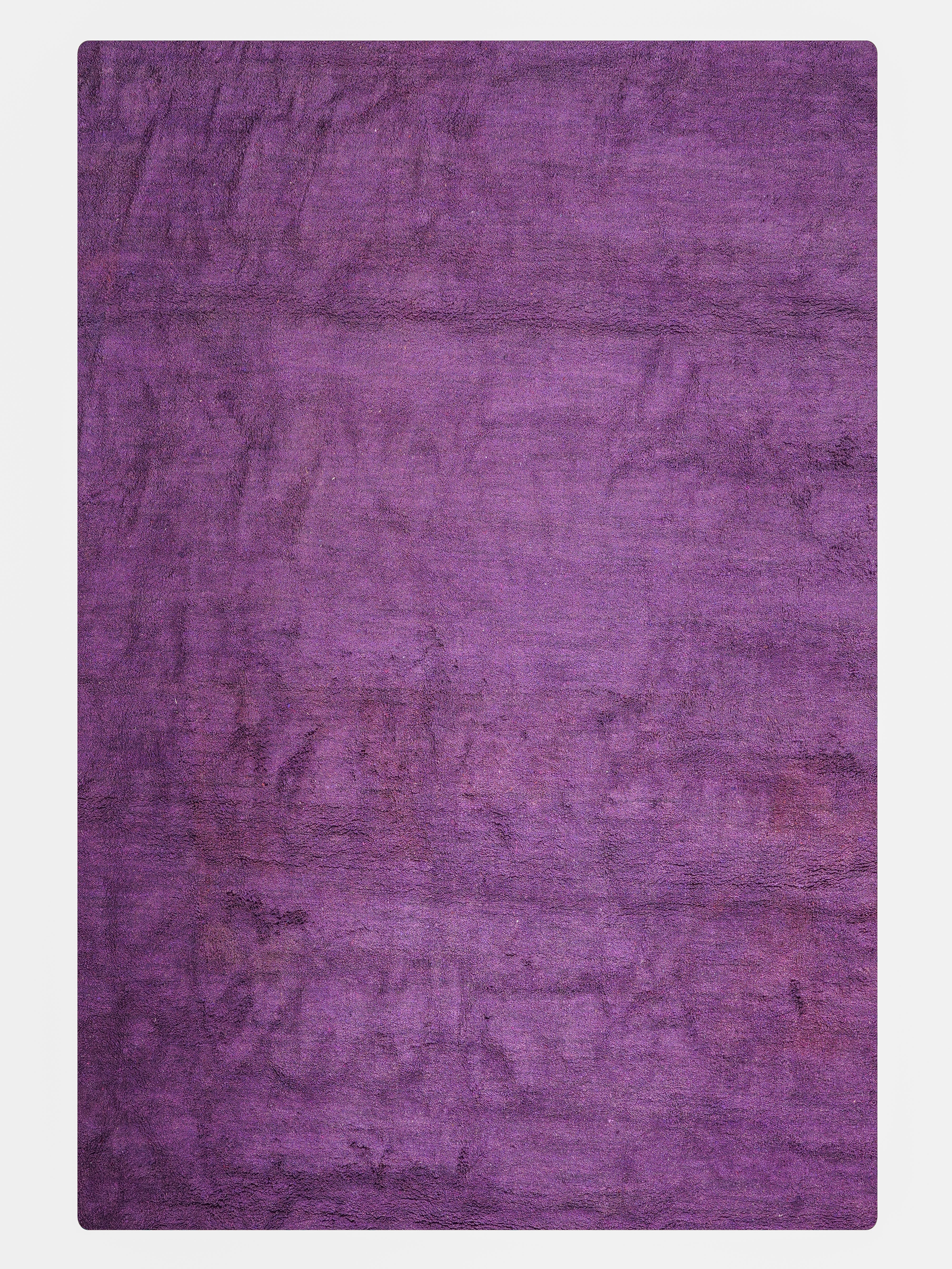 Solid Hand Knotted Silk & Wool Rug