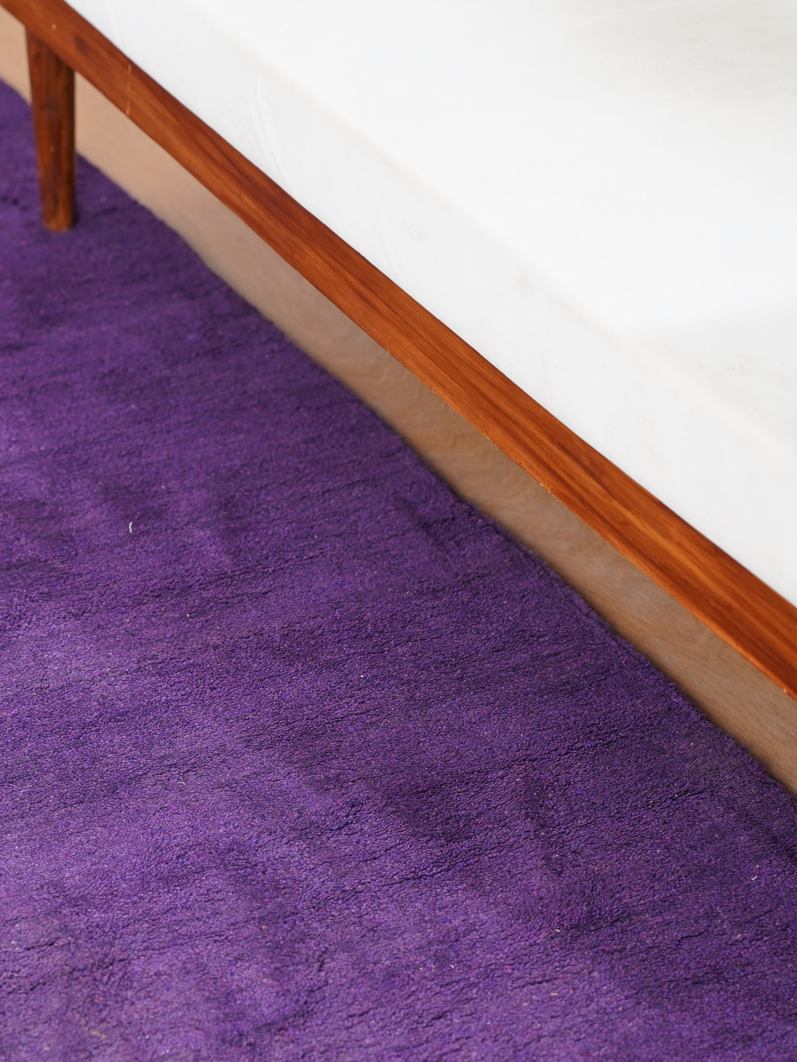 Solid Hand Knotted Silk & Wool Rug