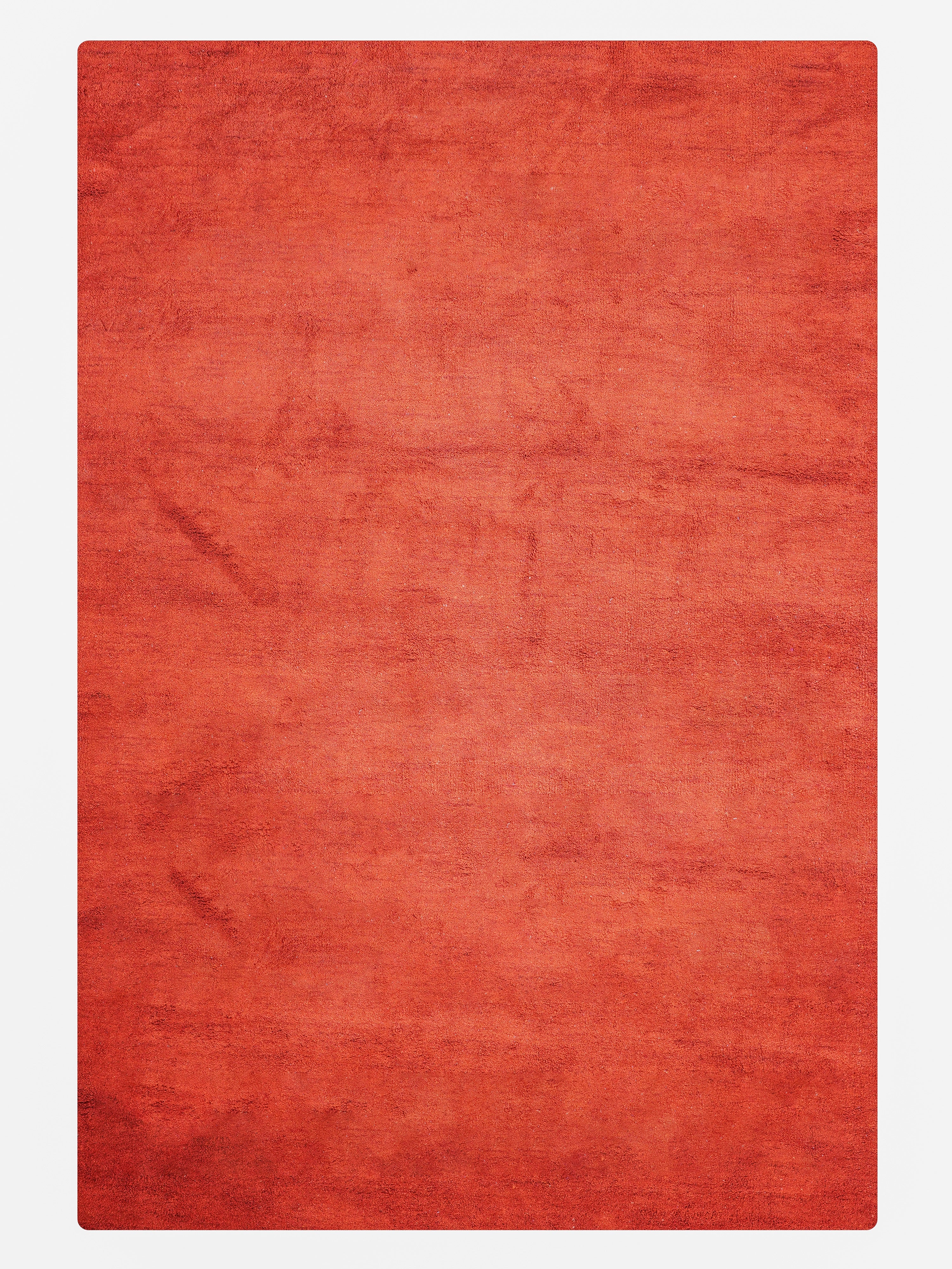 Solid Hand Knotted Silk & Wool Rug