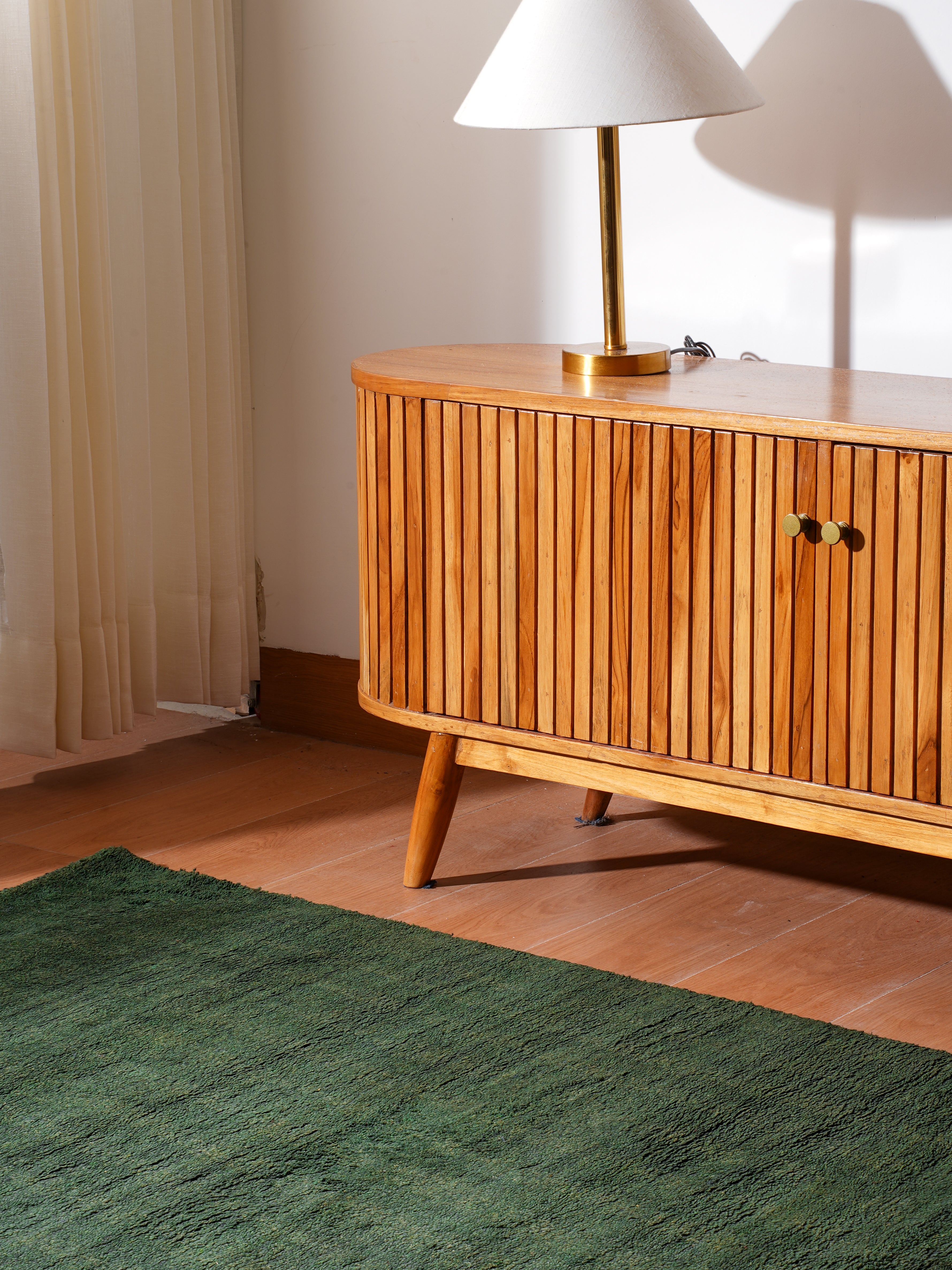 Dual Tone Hand Knotted Silk & Wool Rug