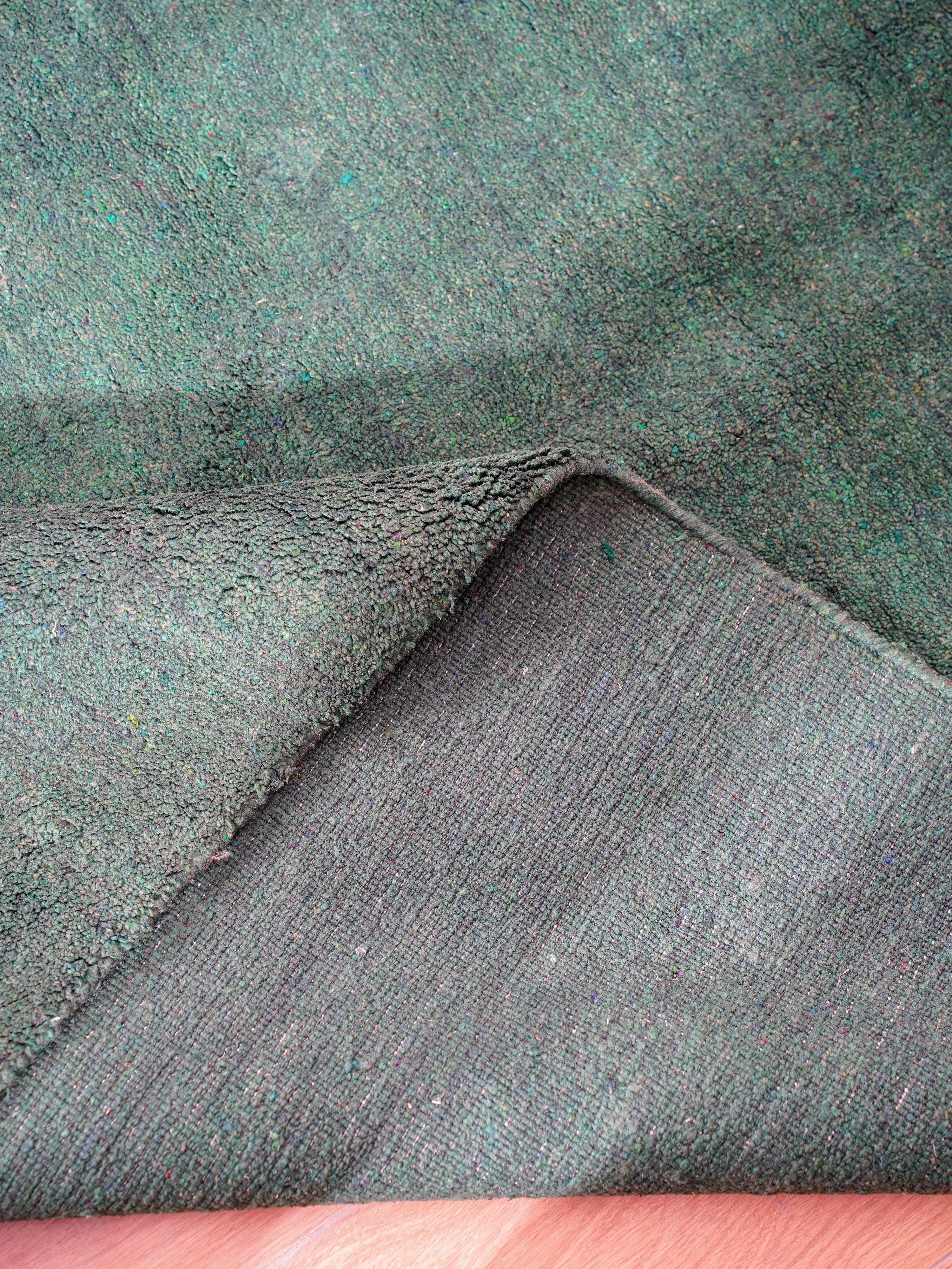 Dual Tone Hand Knotted Silk & Wool Rug