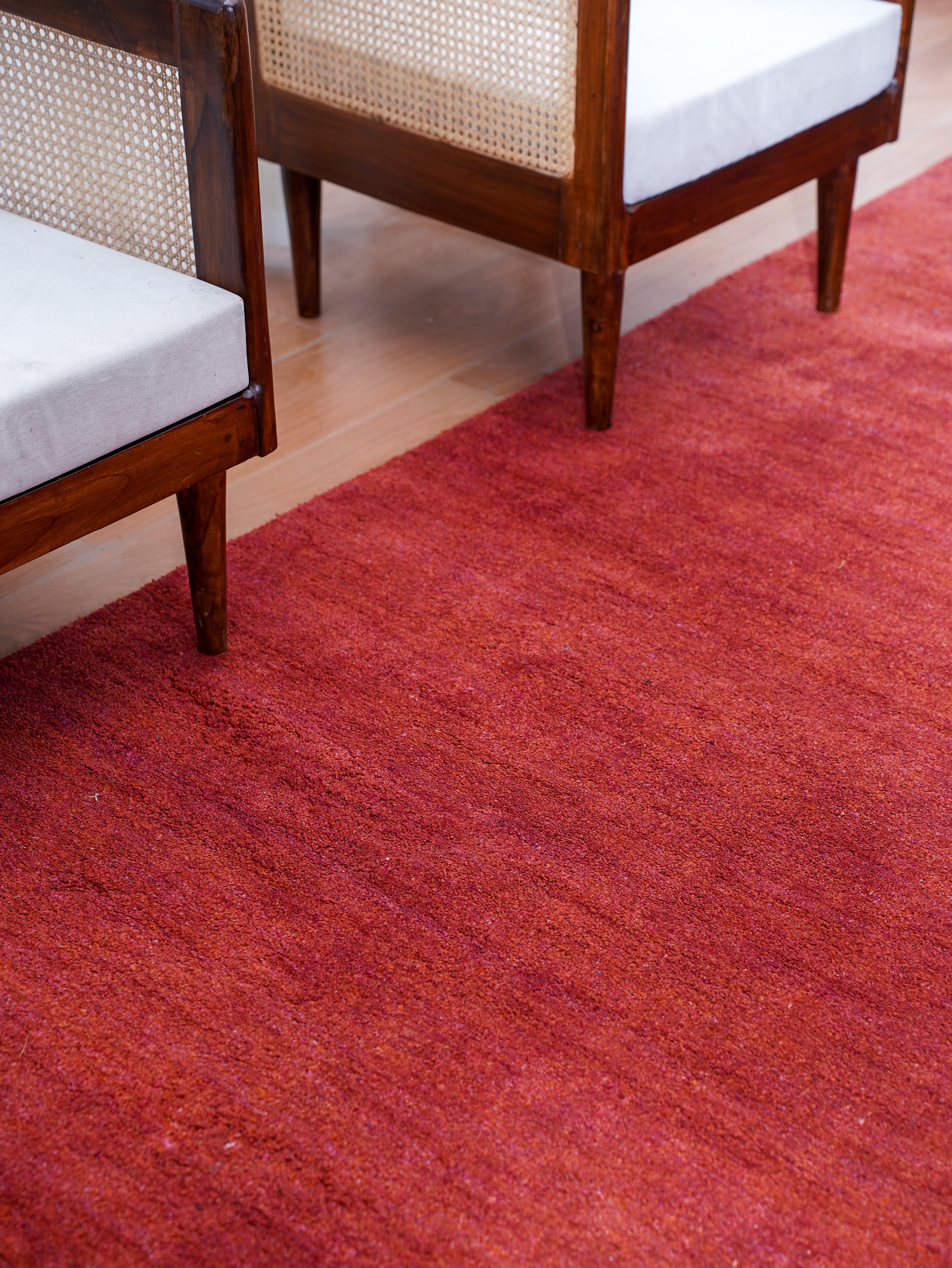 Dual Tone Hand Knotted Silk & Wool Rug