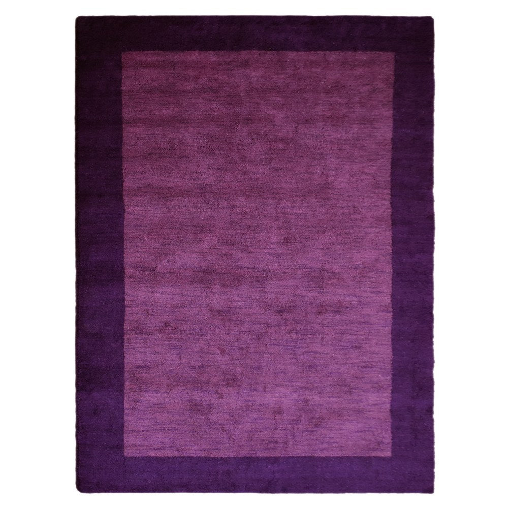 Frame Hand Knotted Silk & Wool Area Rug