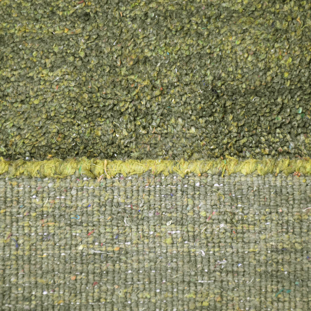 Hand Knotted Loom Silk Mix Area Rugs Contemporary Green