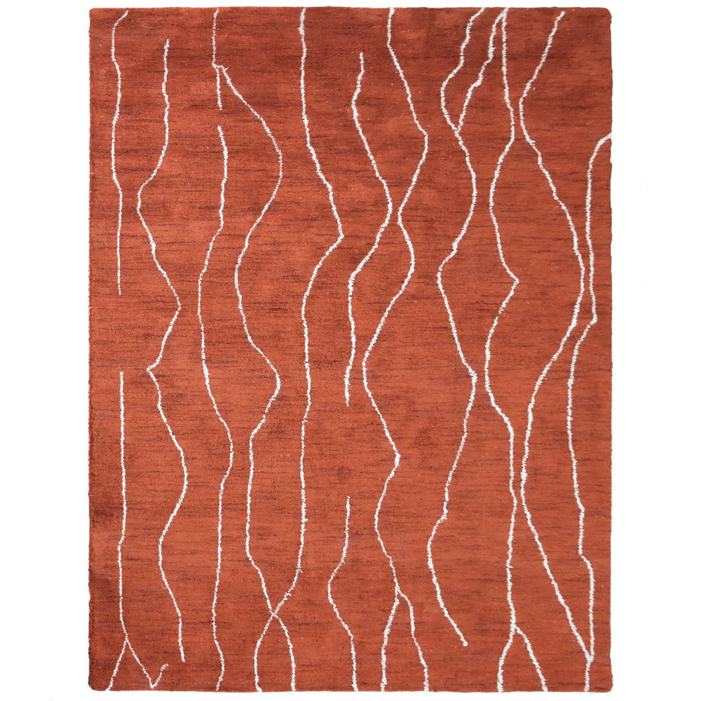 Ripple Hand Knotted Silk & Wool Rug