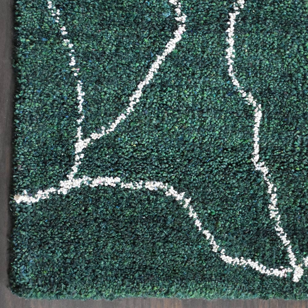Hand Knotted Loom Silk Mix Area Rug Contemporary Light Red White