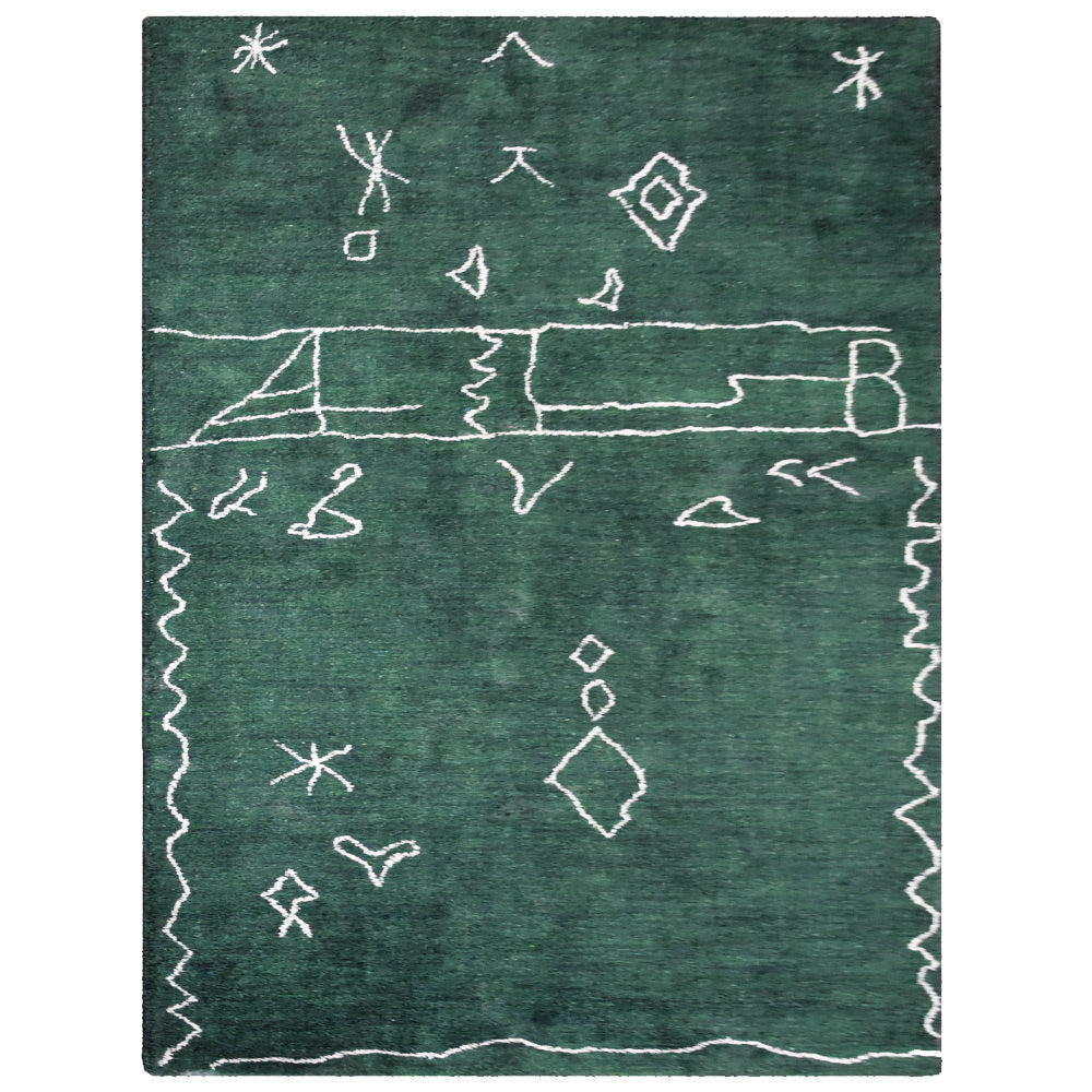 Ava Hand Knotted Silk & Wool Area Rug
