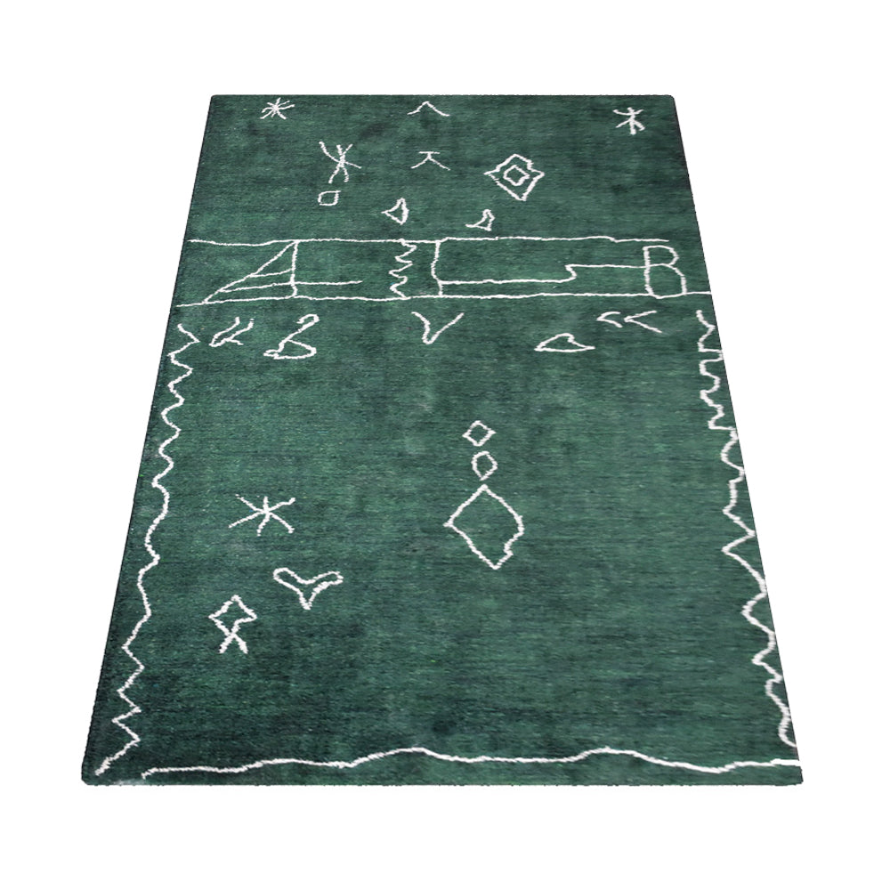 Ava Hand Knotted Silk & Wool Area Rug