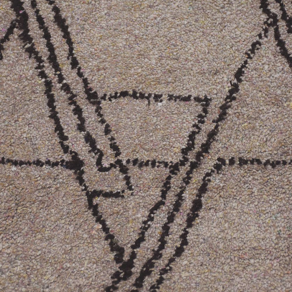 Hand Knotted Loom Silk Mix Area Rug Contemporary Red Beige