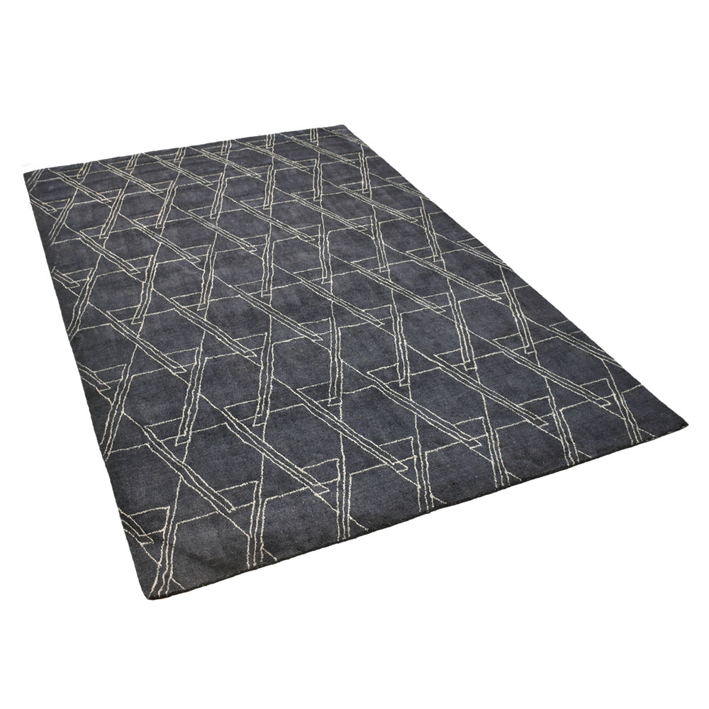 Hand Knotted Loom Silk Mix Area Rug Contemporary Red Beige