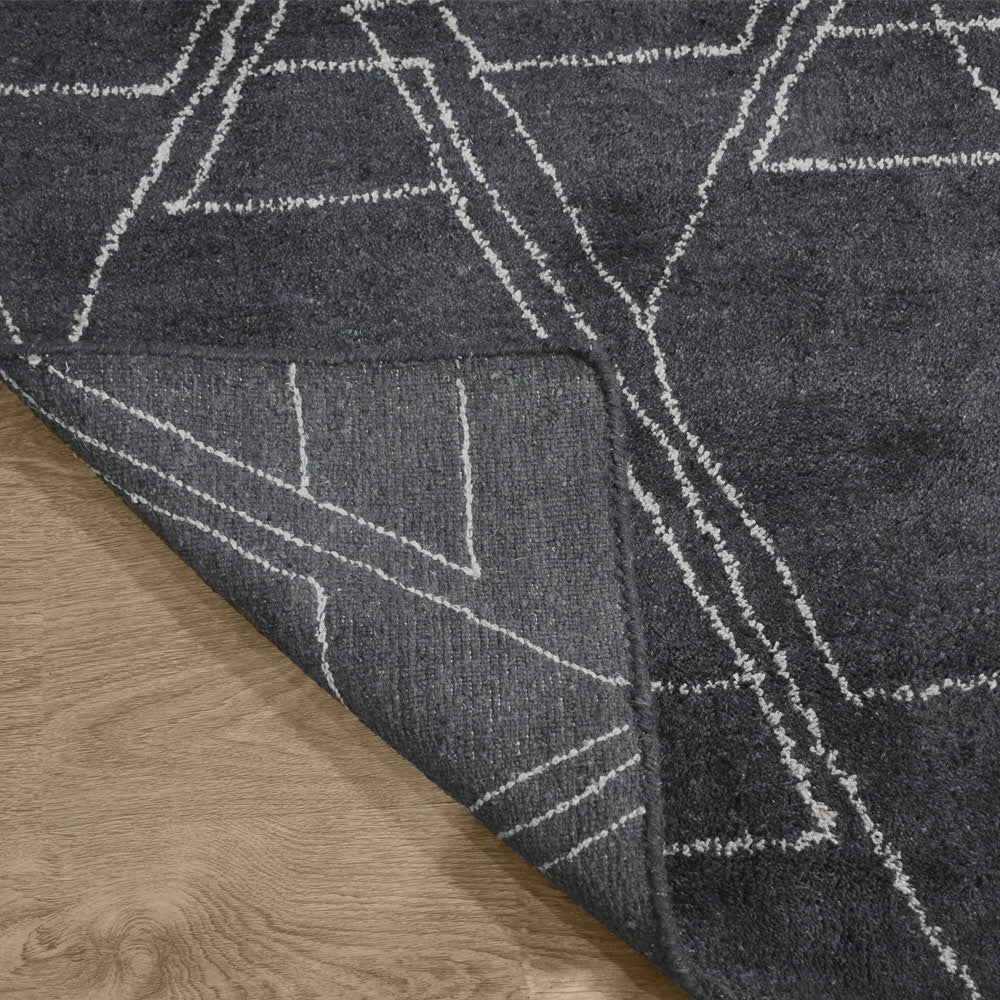Hand Knotted Loom Silk Mix Area Rug Contemporary Red Beige