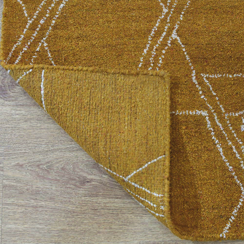 Hand Knotted Loom Silk Mix Area Rug Contemporary Red Beige