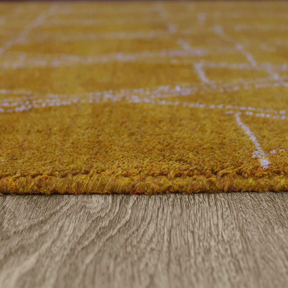 Hand Knotted Loom Silk Mix Area Rug Contemporary Red Beige
