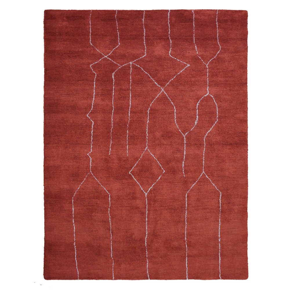 Thal Hand Knotted Silk & Wool Area Rug