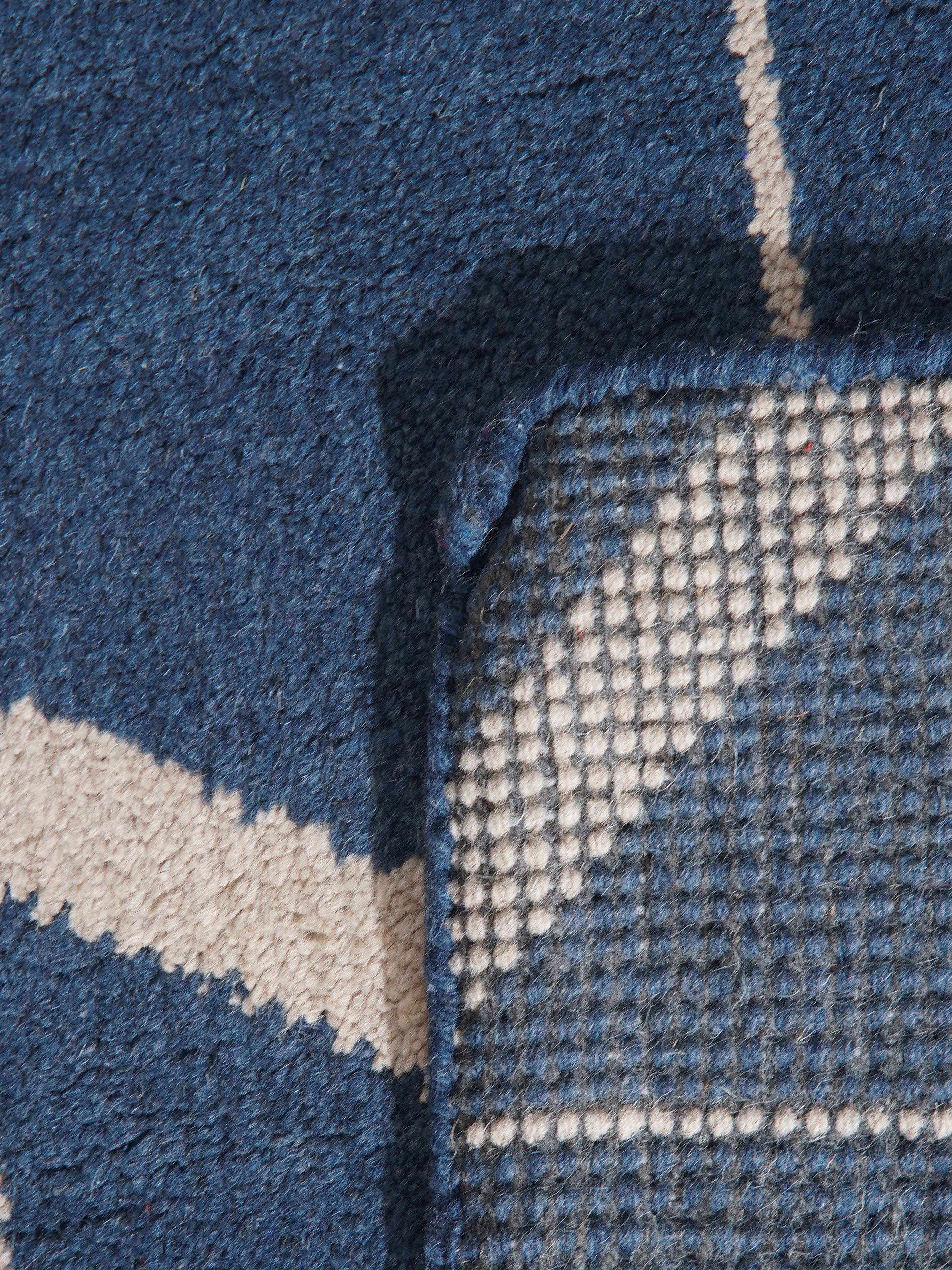 Chevron Hand Knotted Wool Area Rug