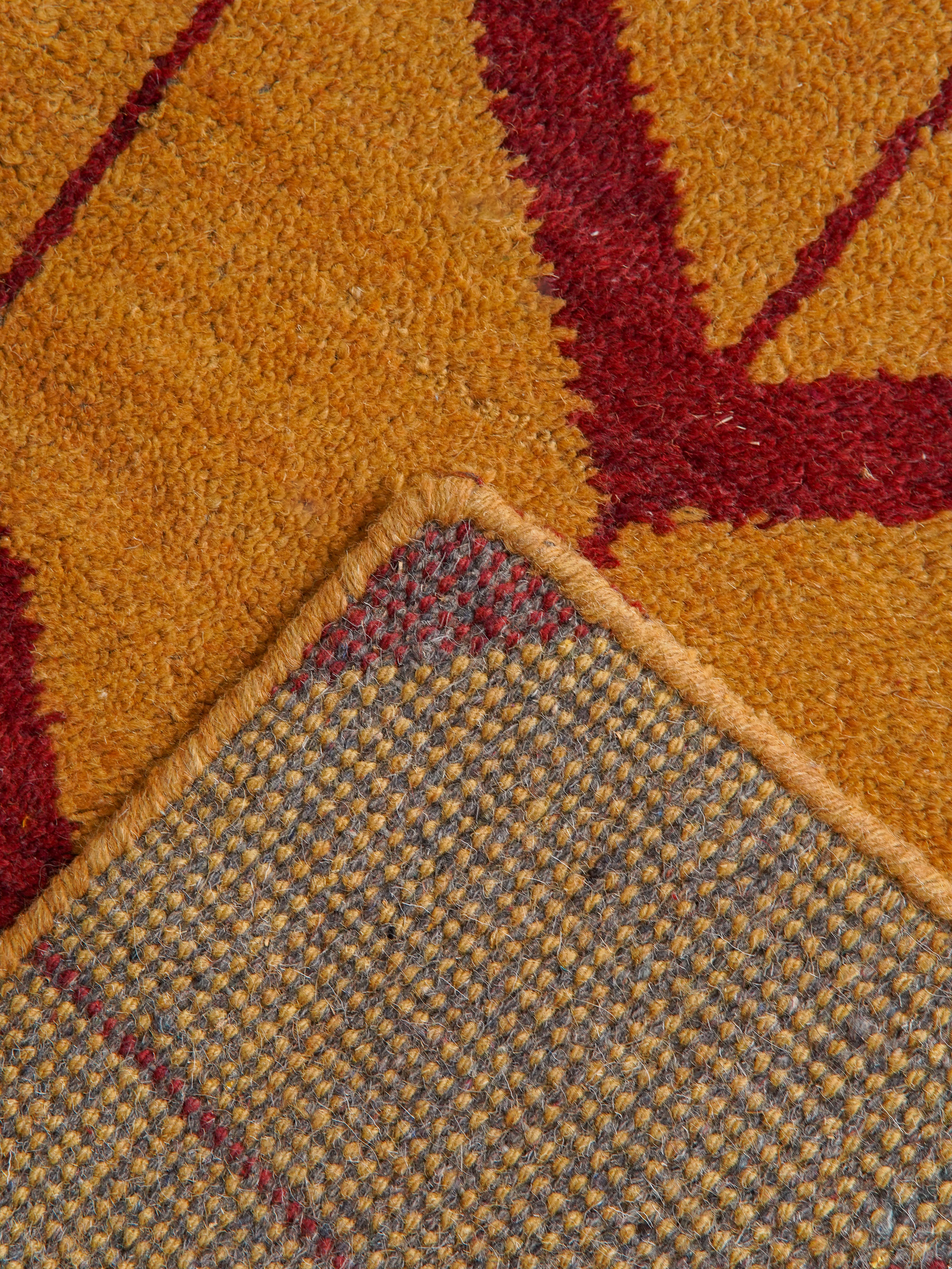 Chevron Hand Knotted Wool Area Rug