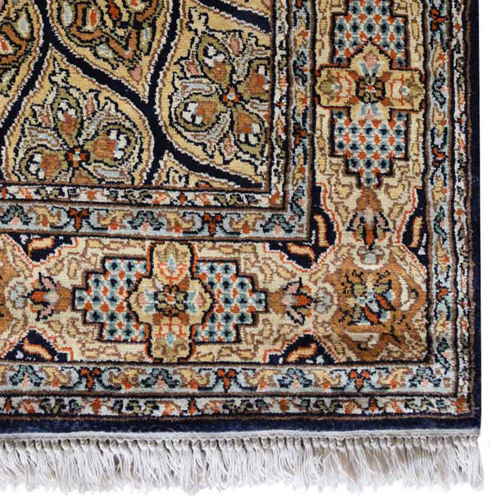 Yogyakarta Hand Knotted Persian Original Silk Area Rug